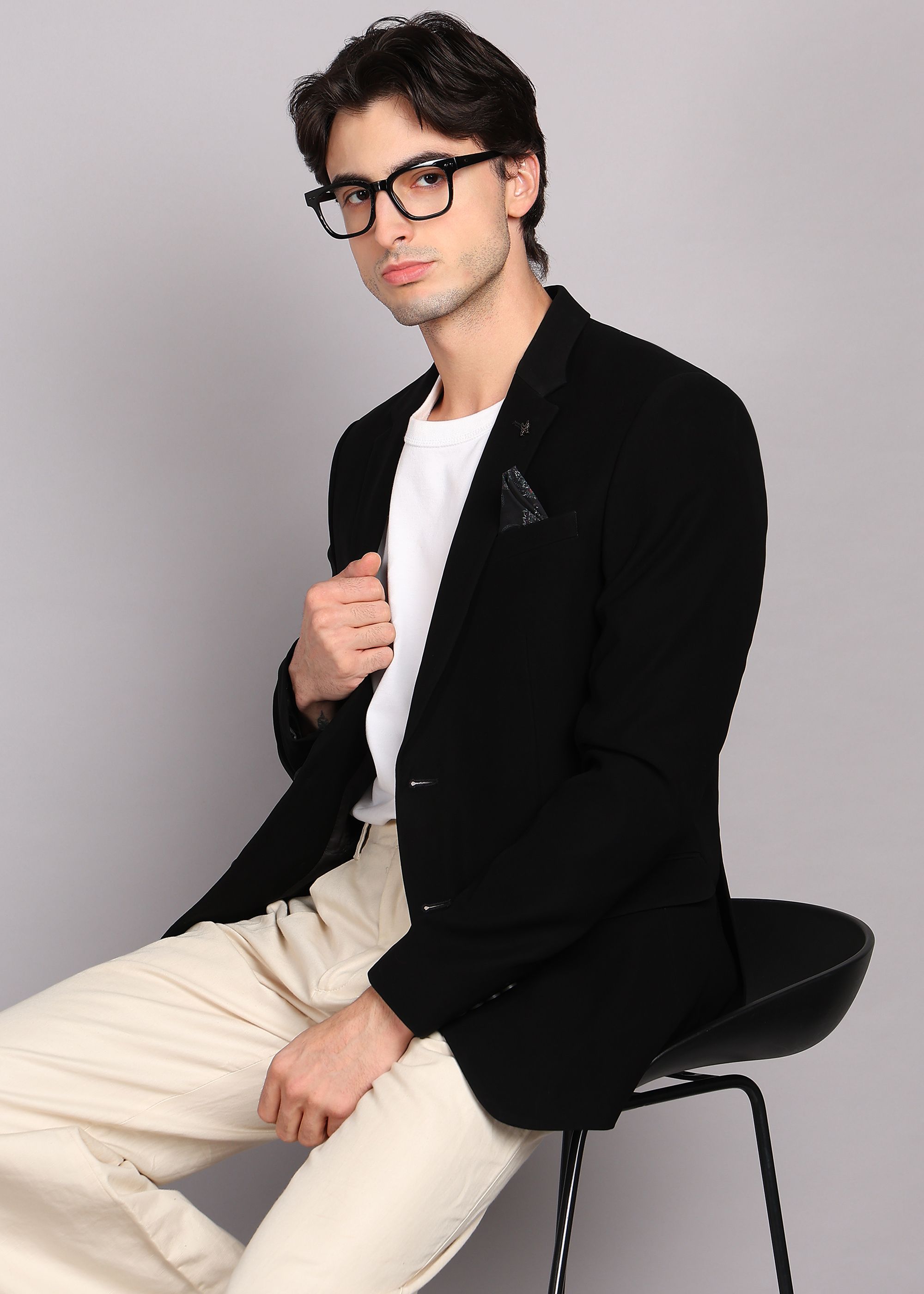 killer Men Solid Single Breasted Casual Blazer-picture-13