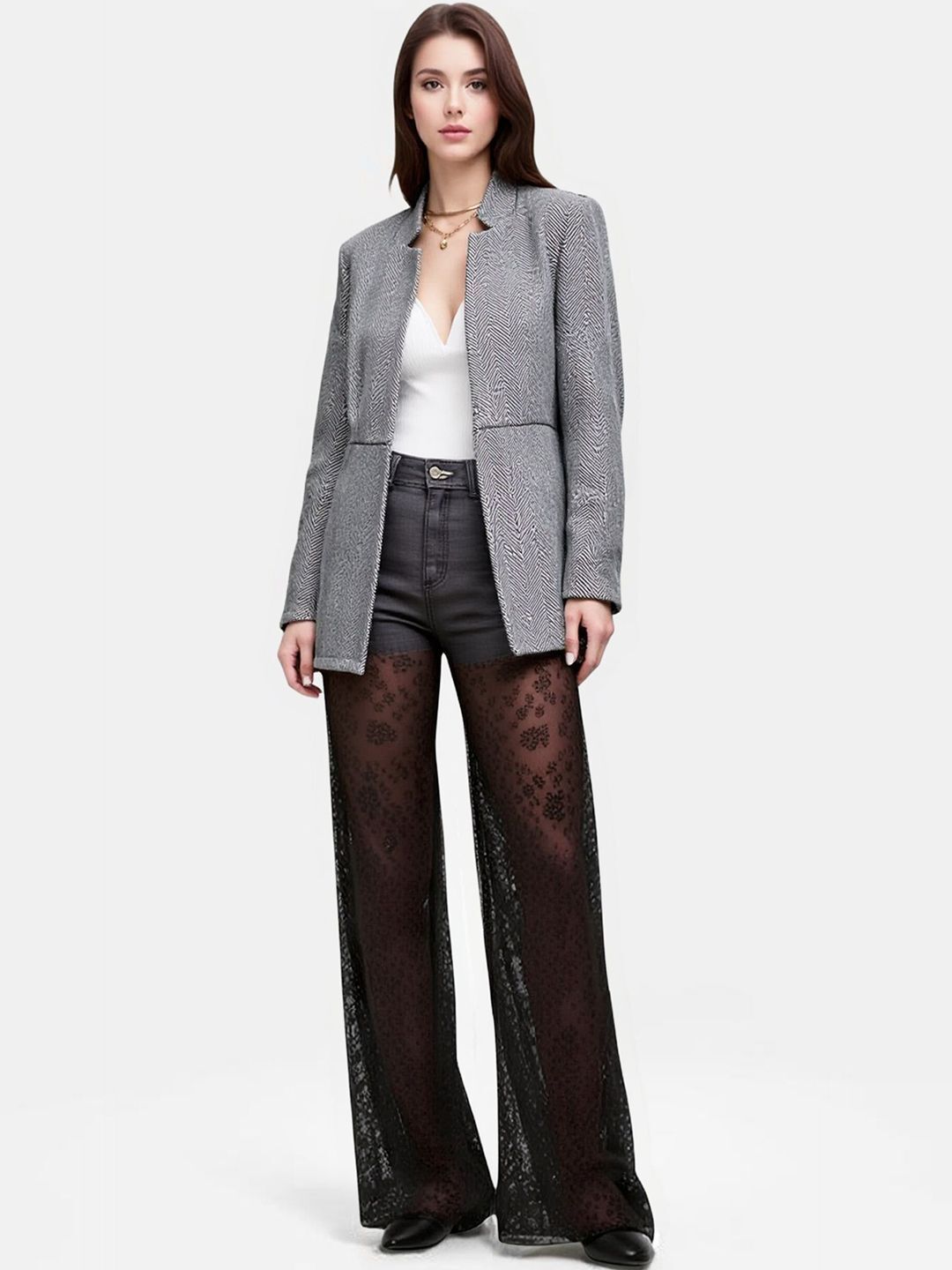 all about you Women Self Design Single Breasted Casual Blazer-picture-27