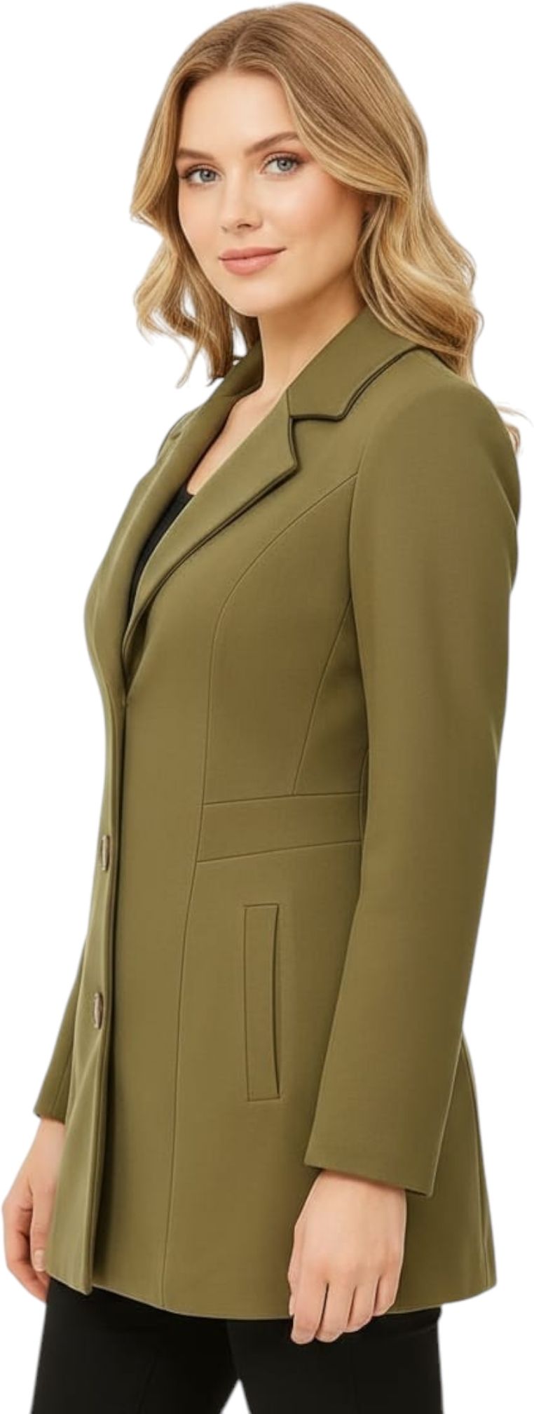 pepzoo Women Solid Double Breasted Casual Blazer-picture-12