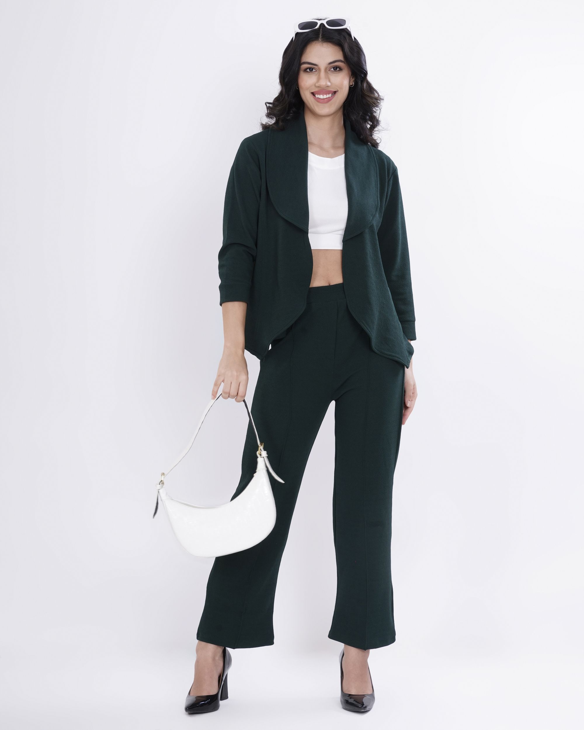 bellwell Women Solid Mandarin Casual Blazer-picture-23