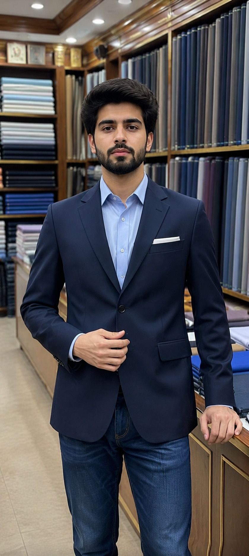 Men Solid Single Breasted Casual, Festive & Wedding, Formal, Party Blazer-image-4