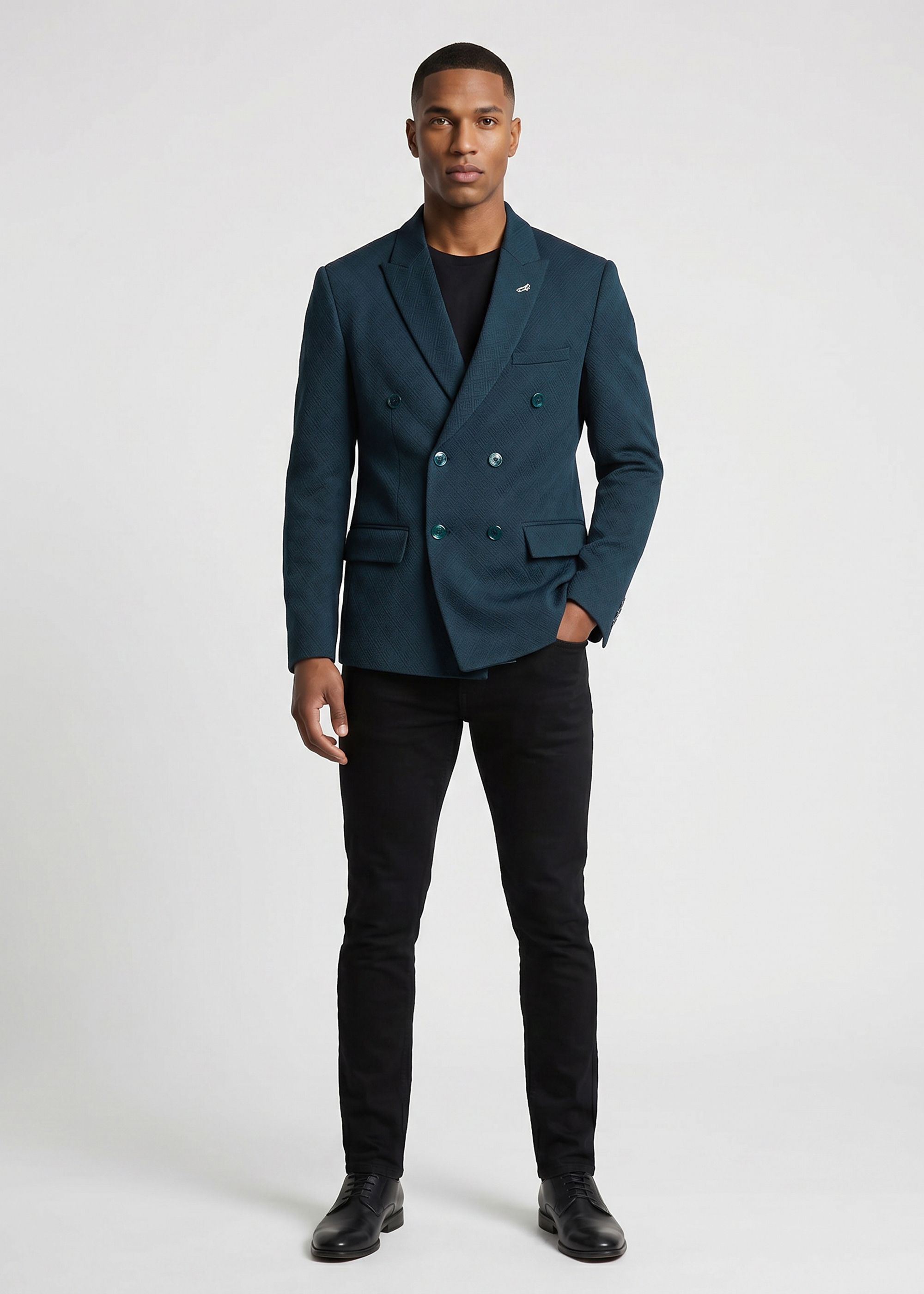 killer Men Solid Double Breasted Casual Blazer-picture-27