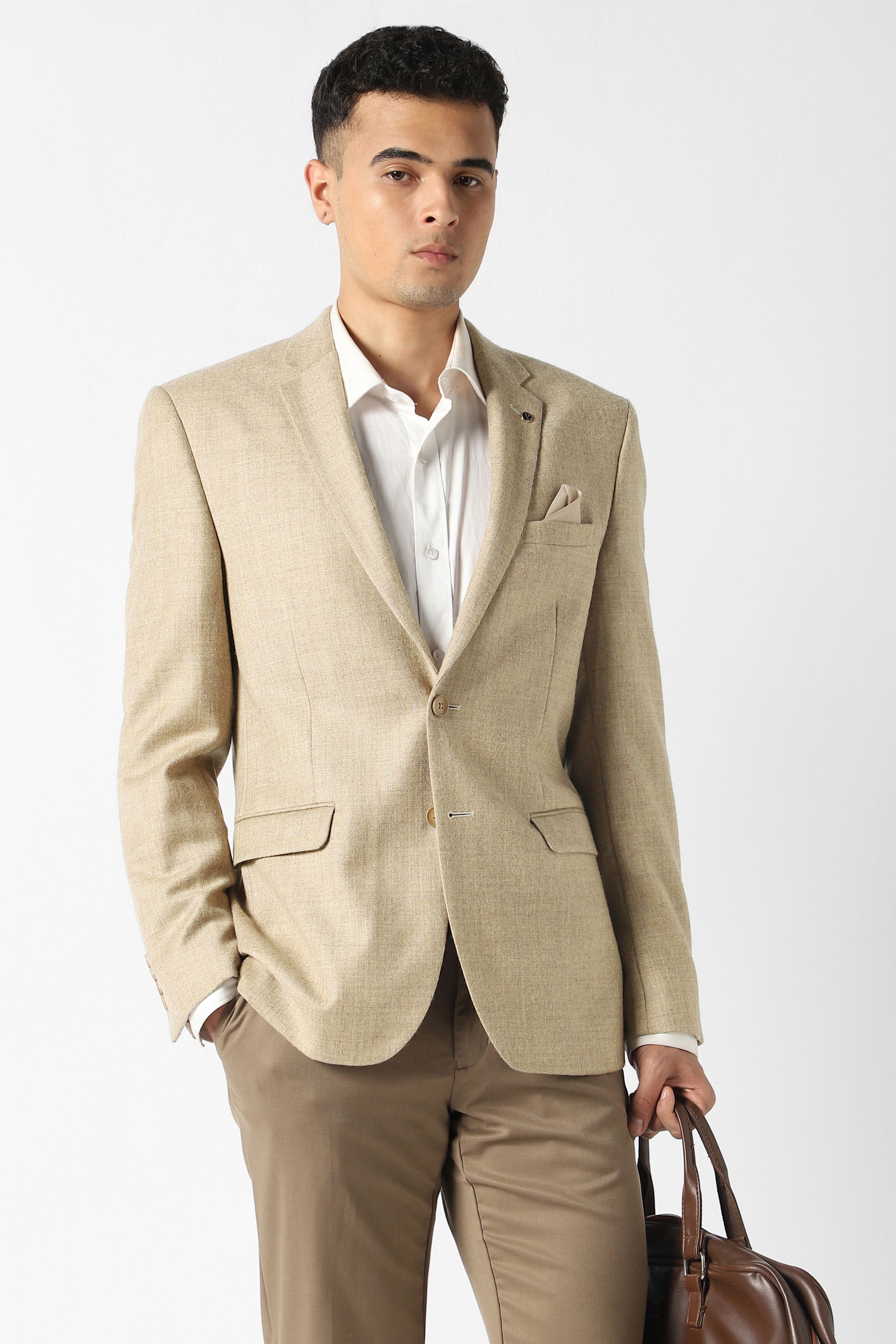 van heusen Men Solid Single Breasted Formal Blazer-picture-47