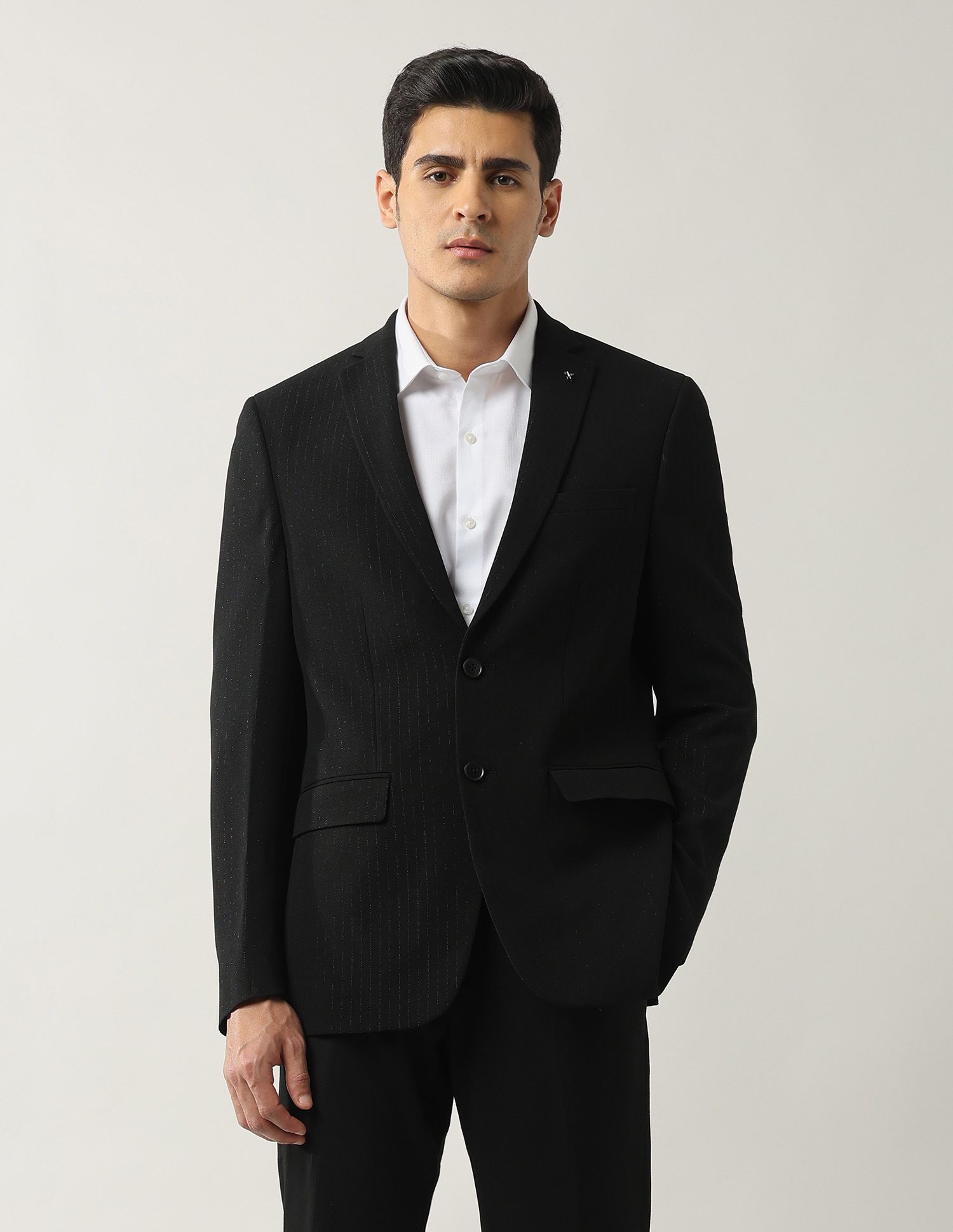 arrow Men Striped Single Breasted Formal Blazer-picture-21