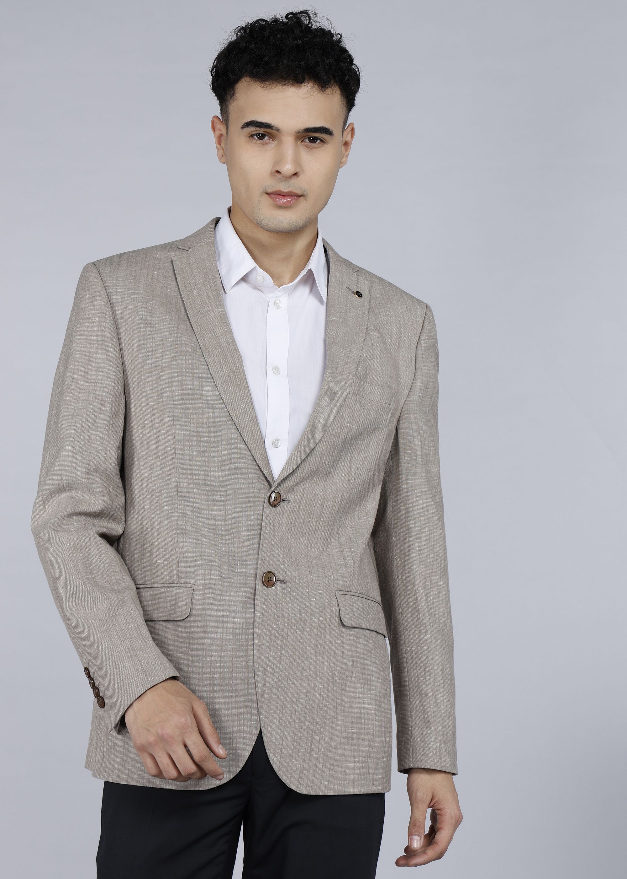 van heusen Men Self Design Single Breasted Formal Blazer-picture-21