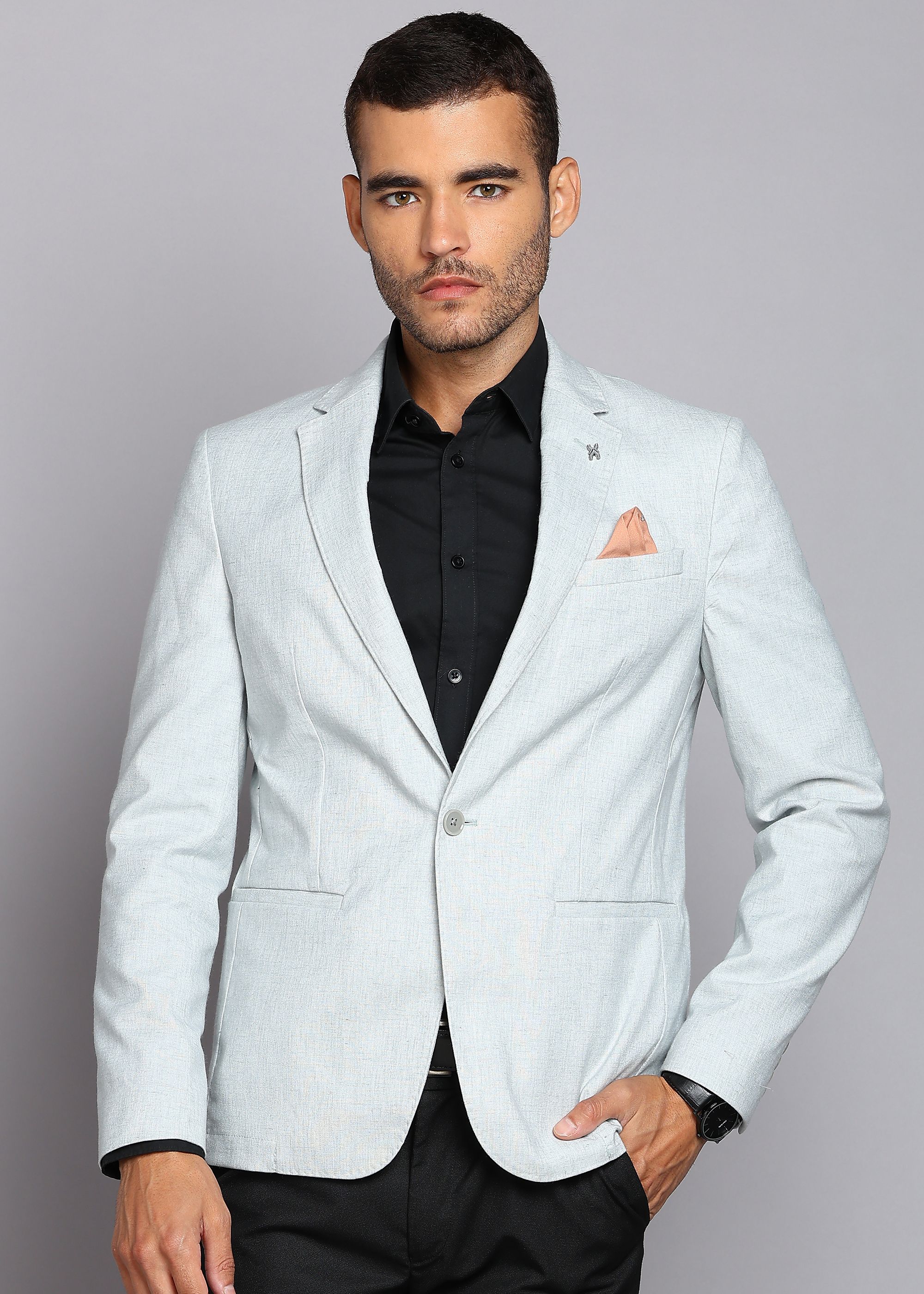 killer Men Solid Single Breasted Casual Blazer-picture-13