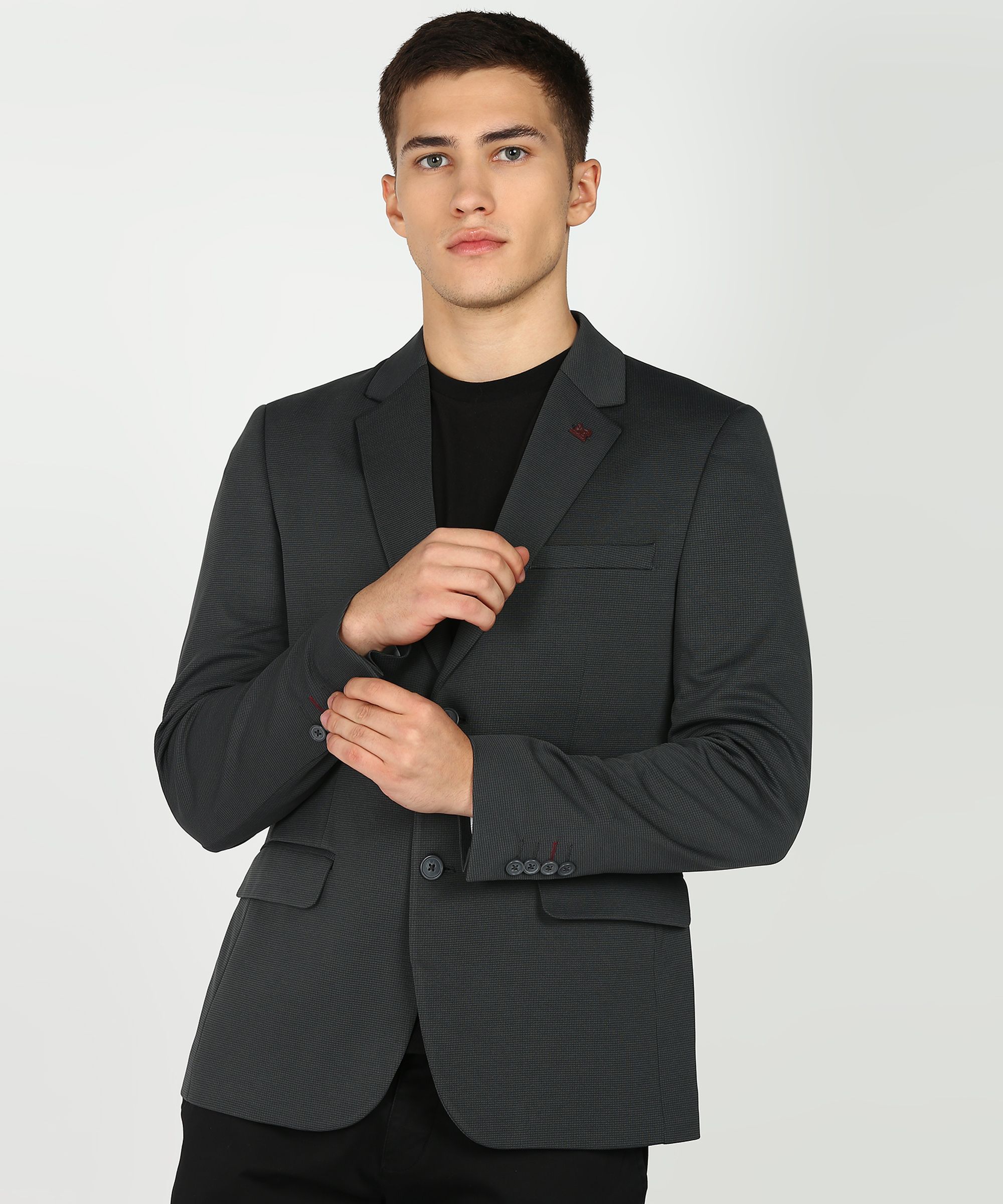killer Men Solid Single Breasted Casual Blazer-picture-19