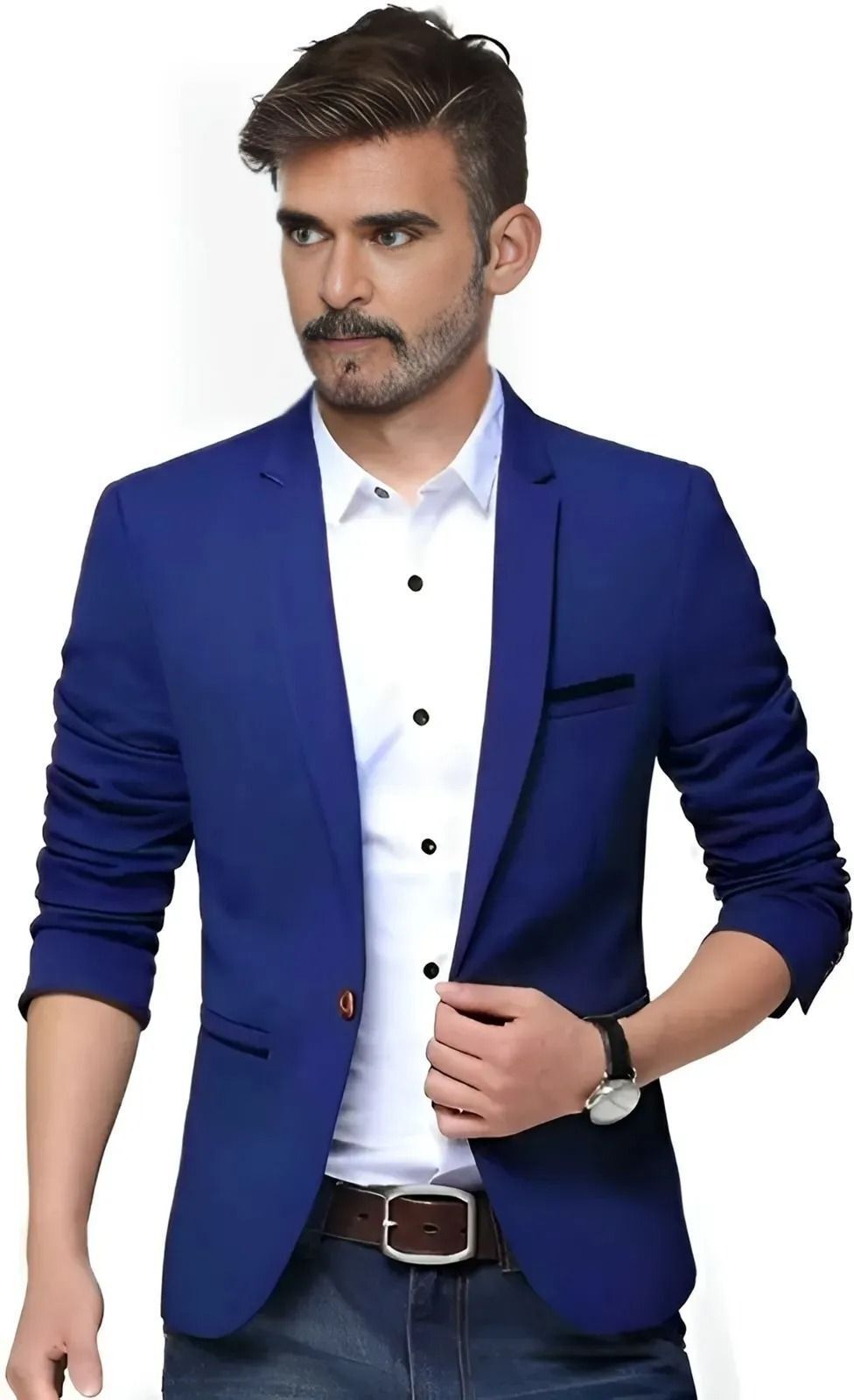 darbar in Men Solid Single Breasted Casual, Formal, Festive & Wedding Blazer-picture-13