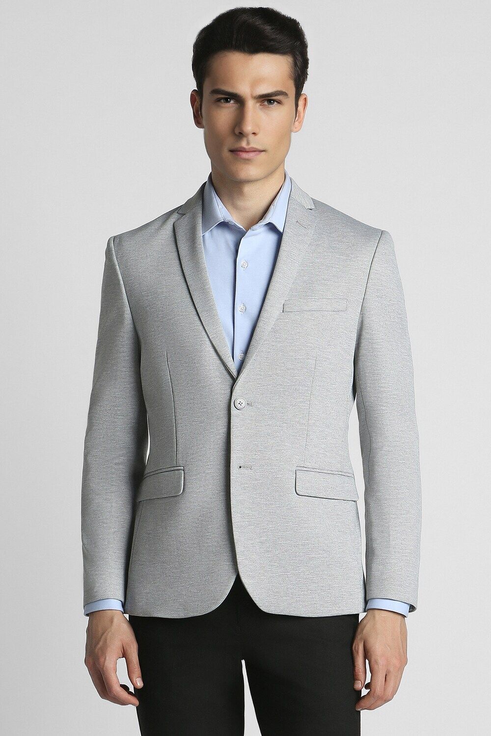 Men Self Design Single Breasted Formal Blazer