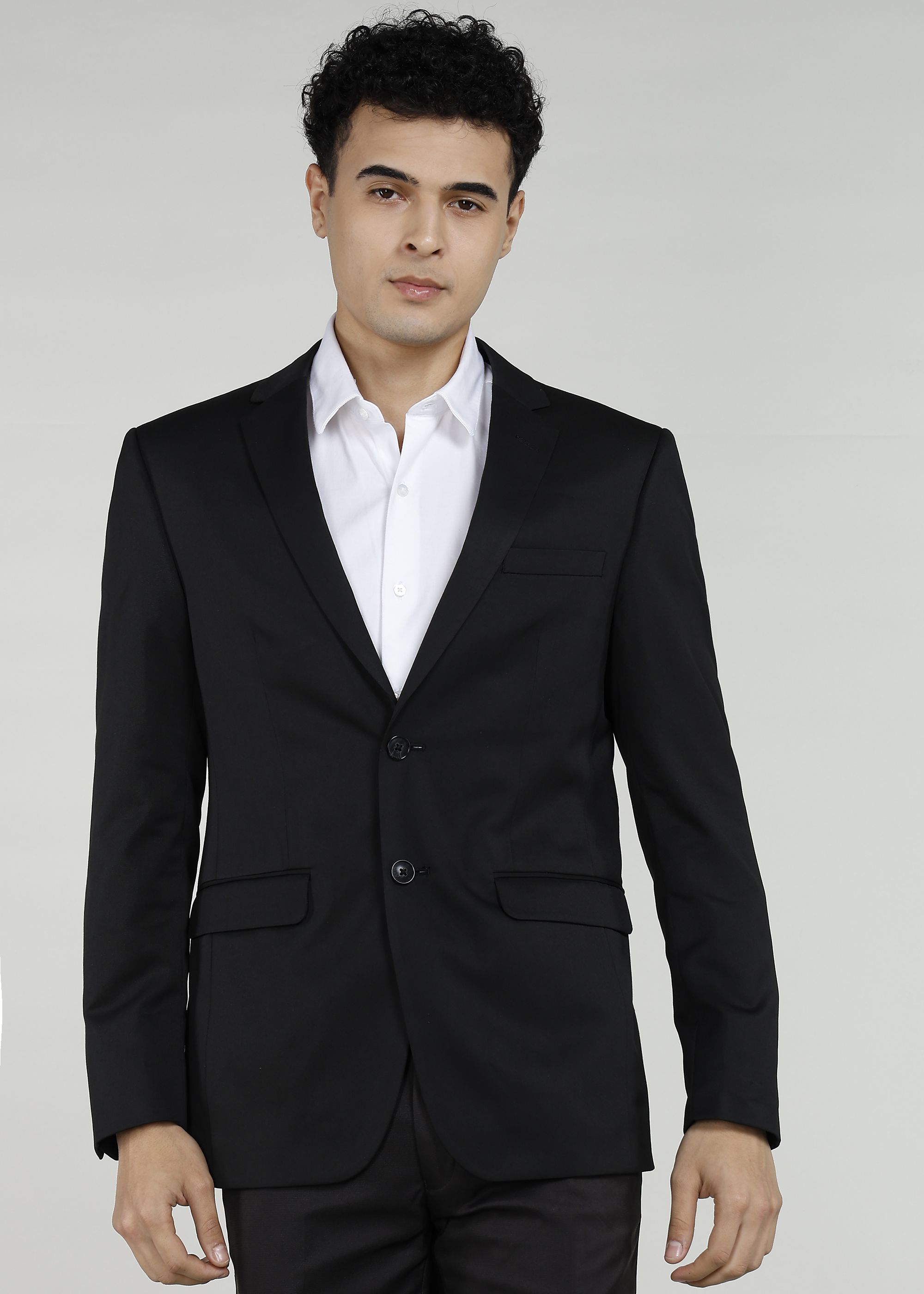 peter england Men Solid Single Breasted Casual Blazer-picture-21