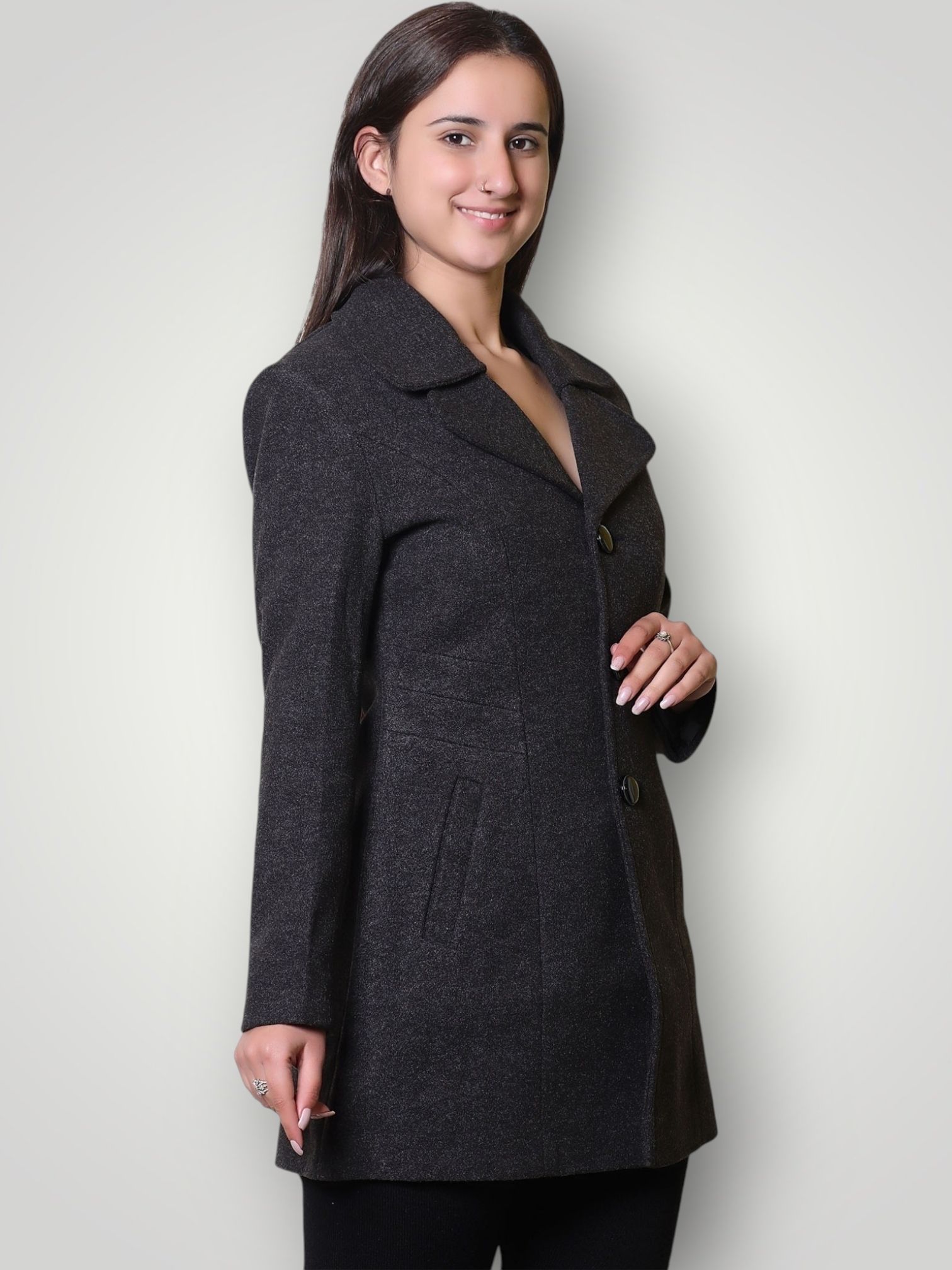 peeppzzoo Women Solid Double Breasted Casual Blazer-picture-31