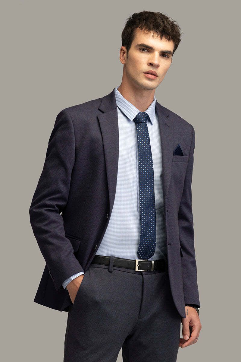 snitch Men Solid Single Breasted Formal Blazer-picture-27