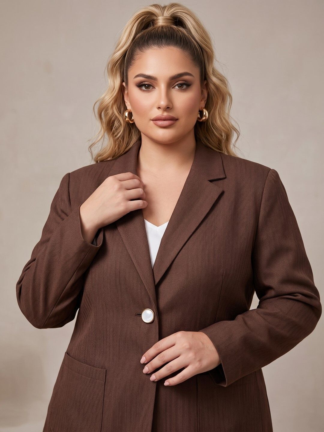 new-18 Women Solid Single Breasted Formal Blazer-picture-36