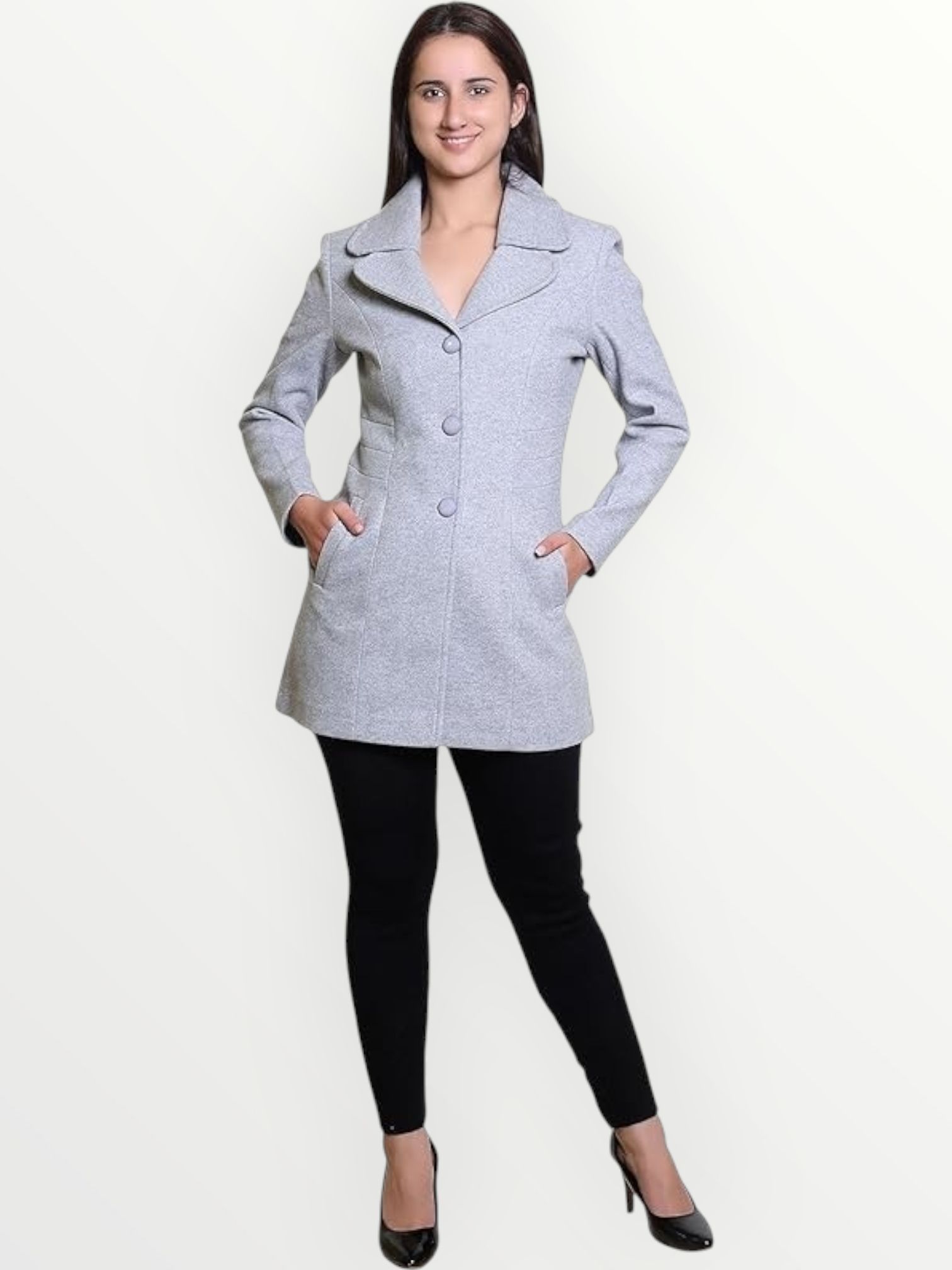 troo blue Women Solid Double Breasted Casual Blazer-picture-17