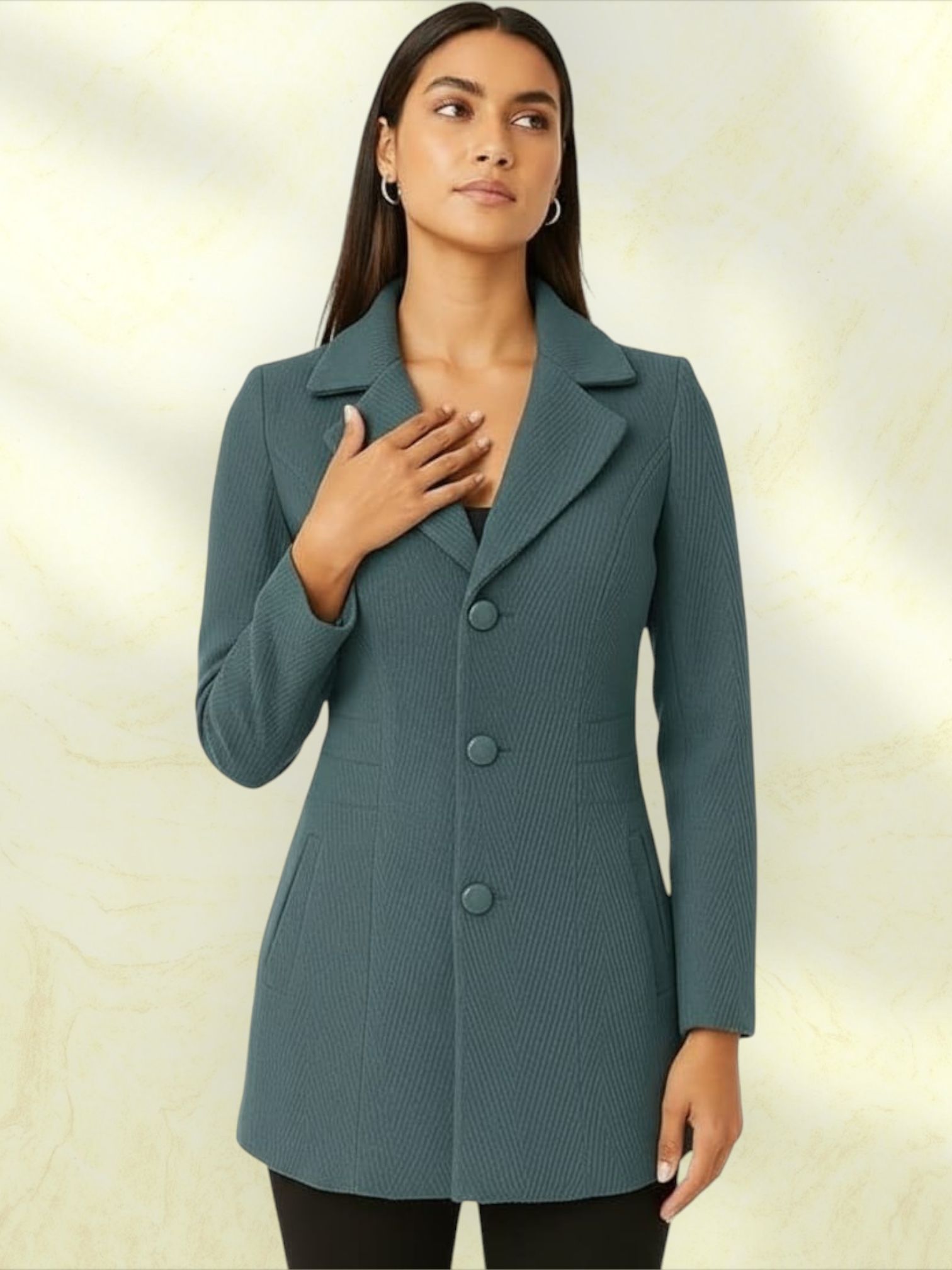 pepzoo Women Solid Double Breasted Casual Blazer-picture-25