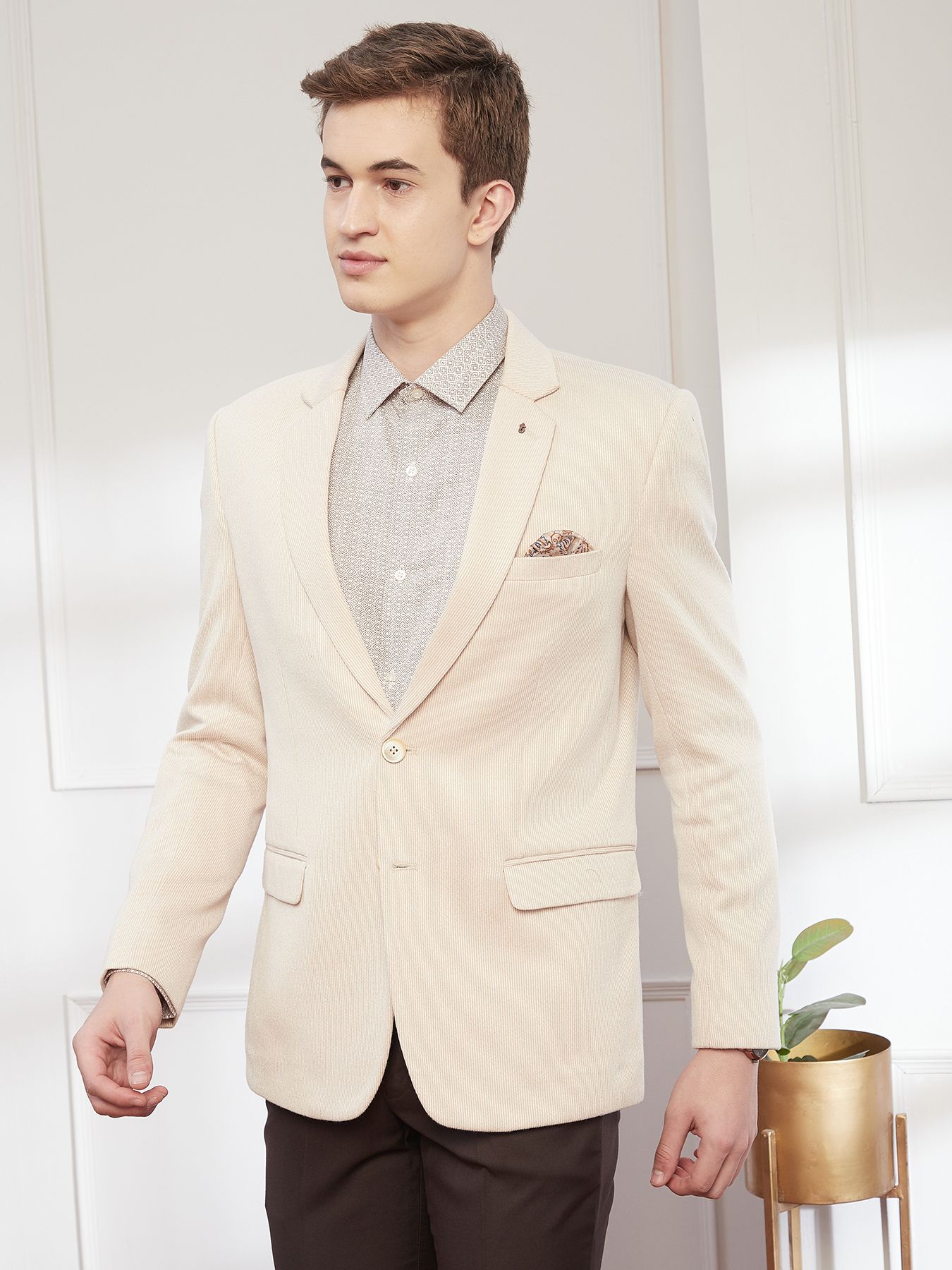 turtle Men Solid Single Breasted Casual Blazer-picture-46