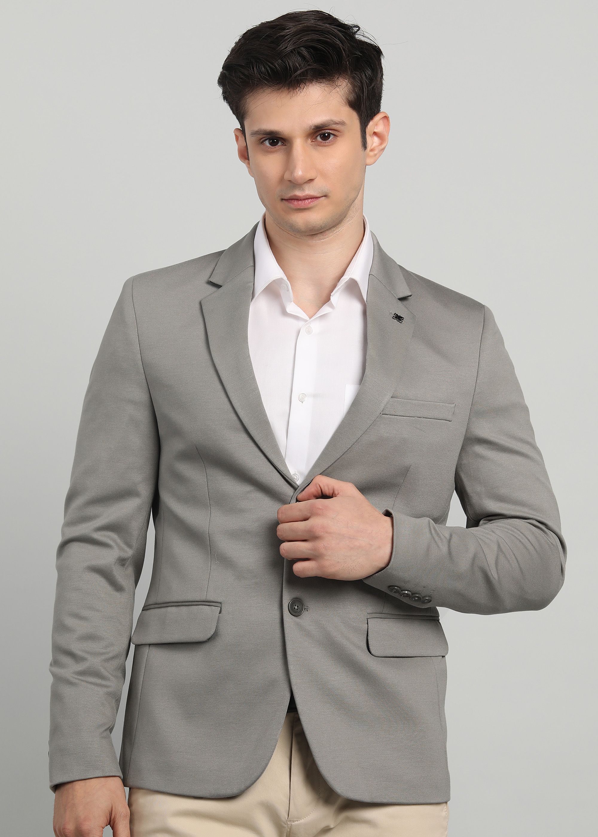 killer Men Solid Single Breasted Casual Blazer-picture-11