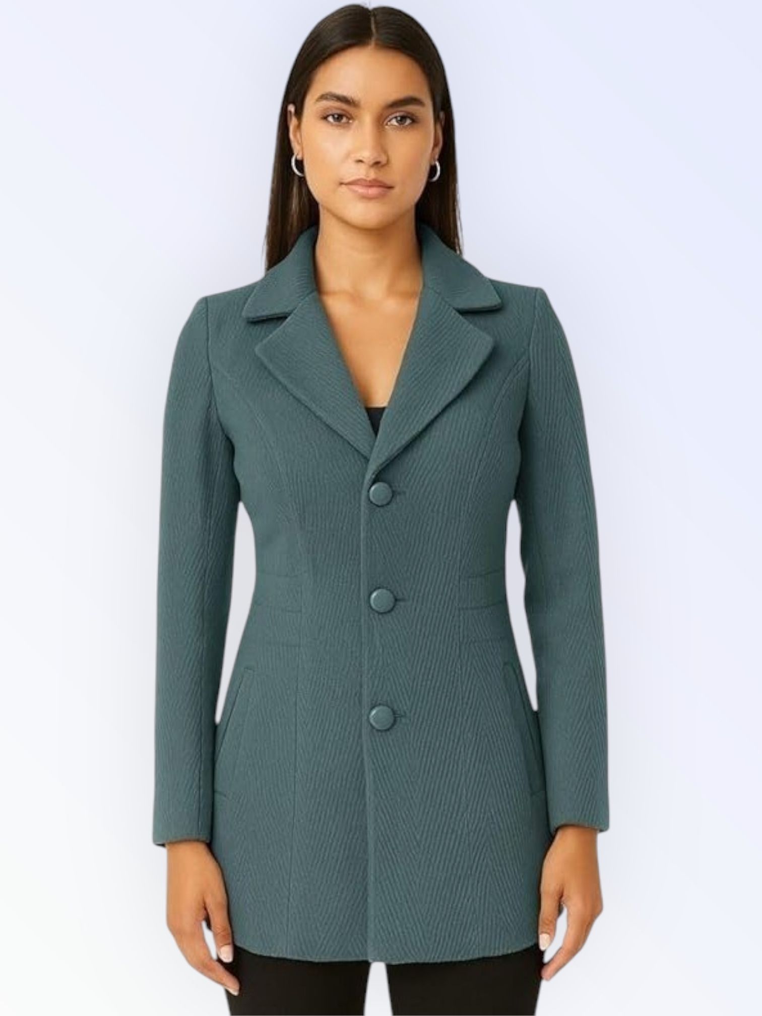 pepzoo Women Solid Double Breasted Casual Blazer-picture-11