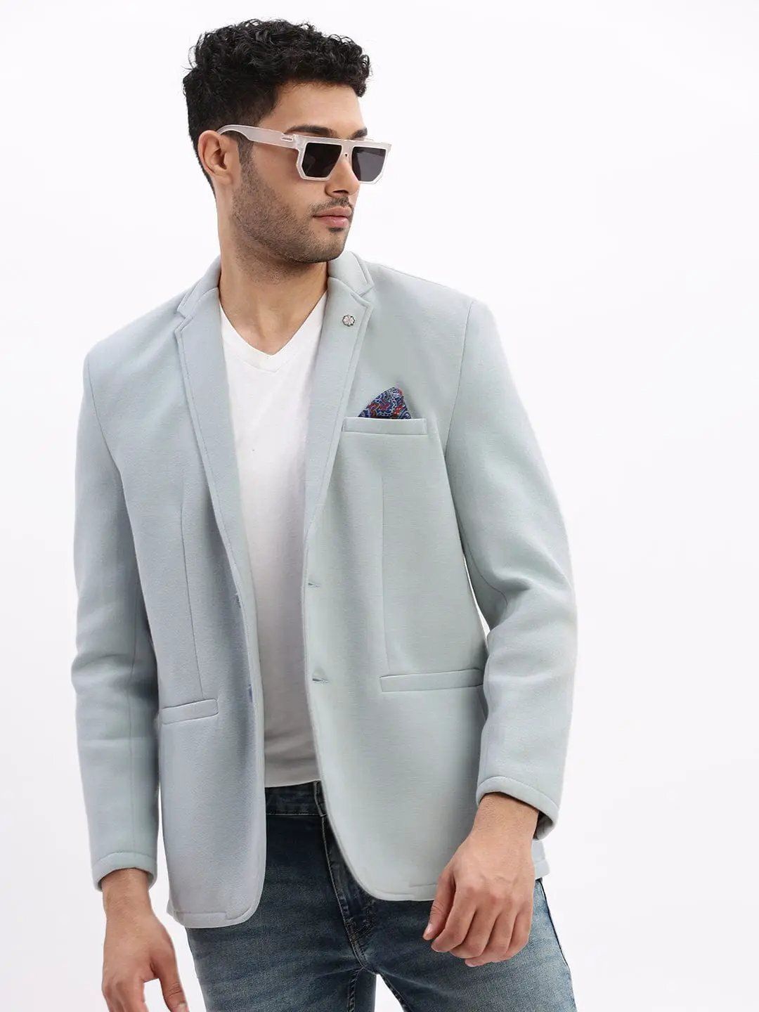showoffff Men Solid Single Breasted Casual Blazer-picture-35