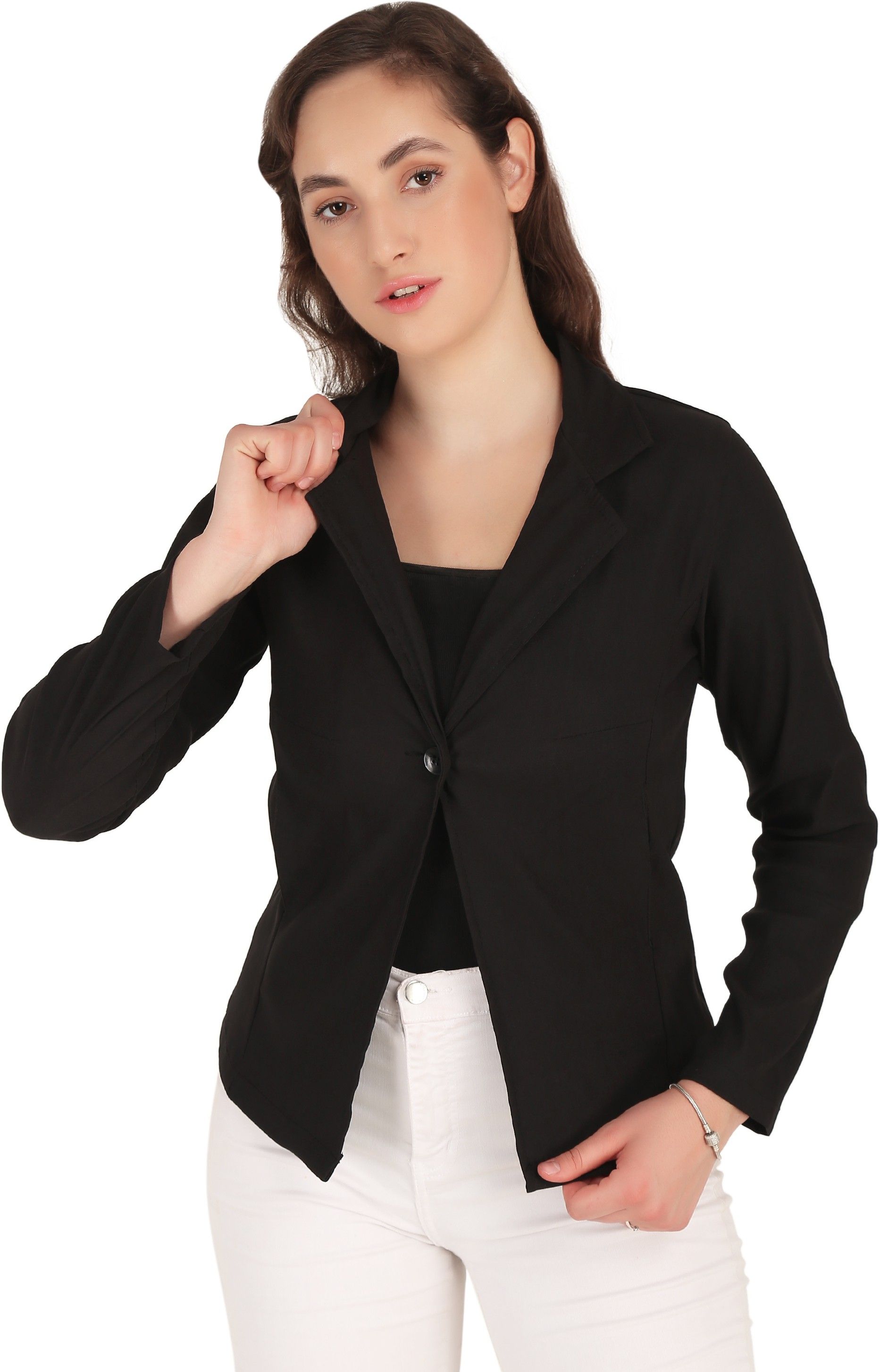 mdhav fashion Women Solid Single Breasted Casual Blazer-picture-10