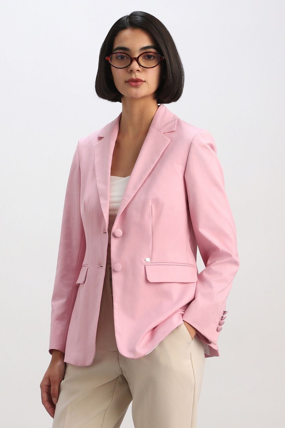 allen solly Women Solid Single Breasted Formal Blazer-picture-39
