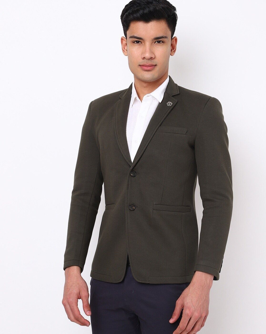 fort collins Men Solid Single Breasted Casual Blazer-picture-14