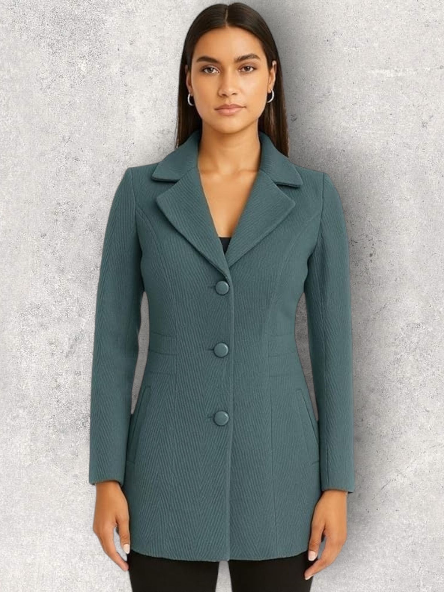pepzoo Women Solid Double Breasted Casual Blazer-picture-18
