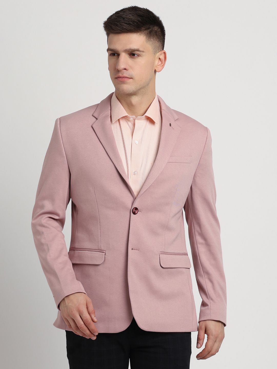 turtle Men Solid Single Breasted Casual Blazer-picture-20