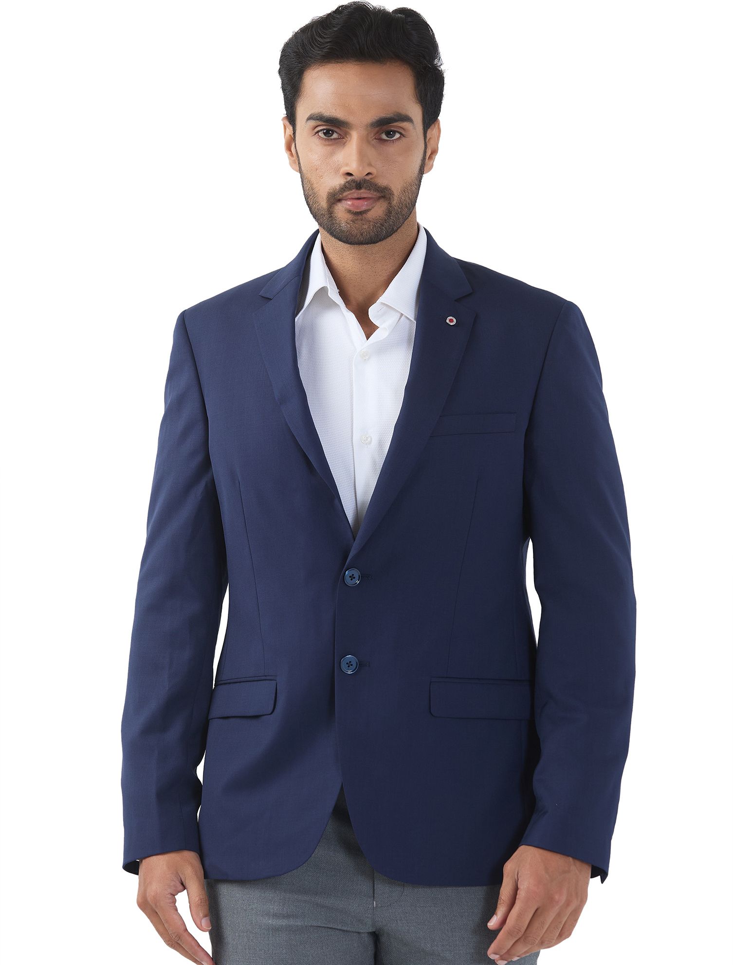 raymond Men Solid Single Breasted Casual Blazer-picture-21