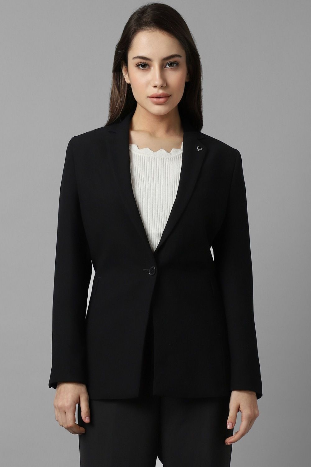 allen solly Women Solid Single Breasted Casual Blazer-picture-36