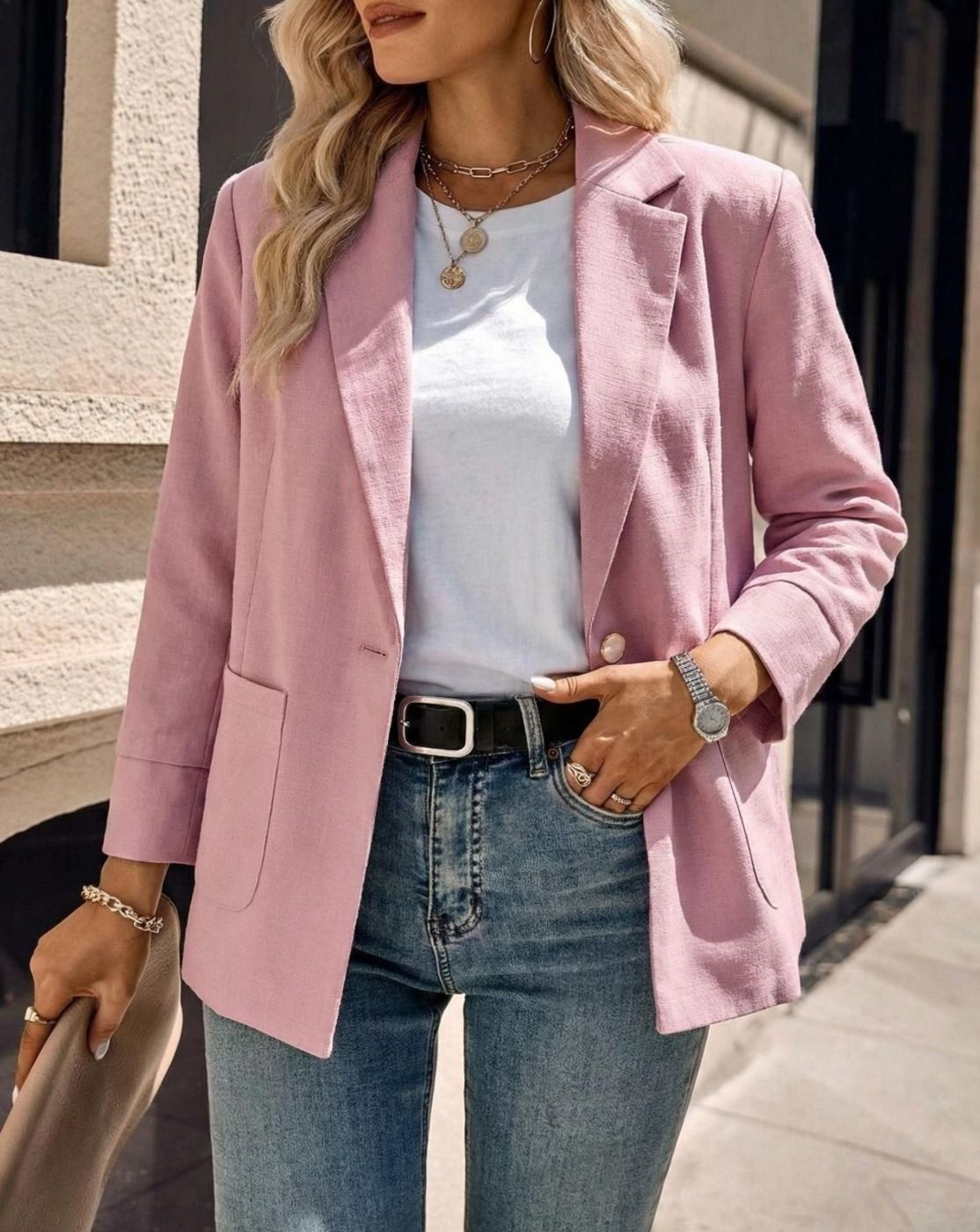 perfect productions Women Solid Single Breasted Formal Blazer-picture-19