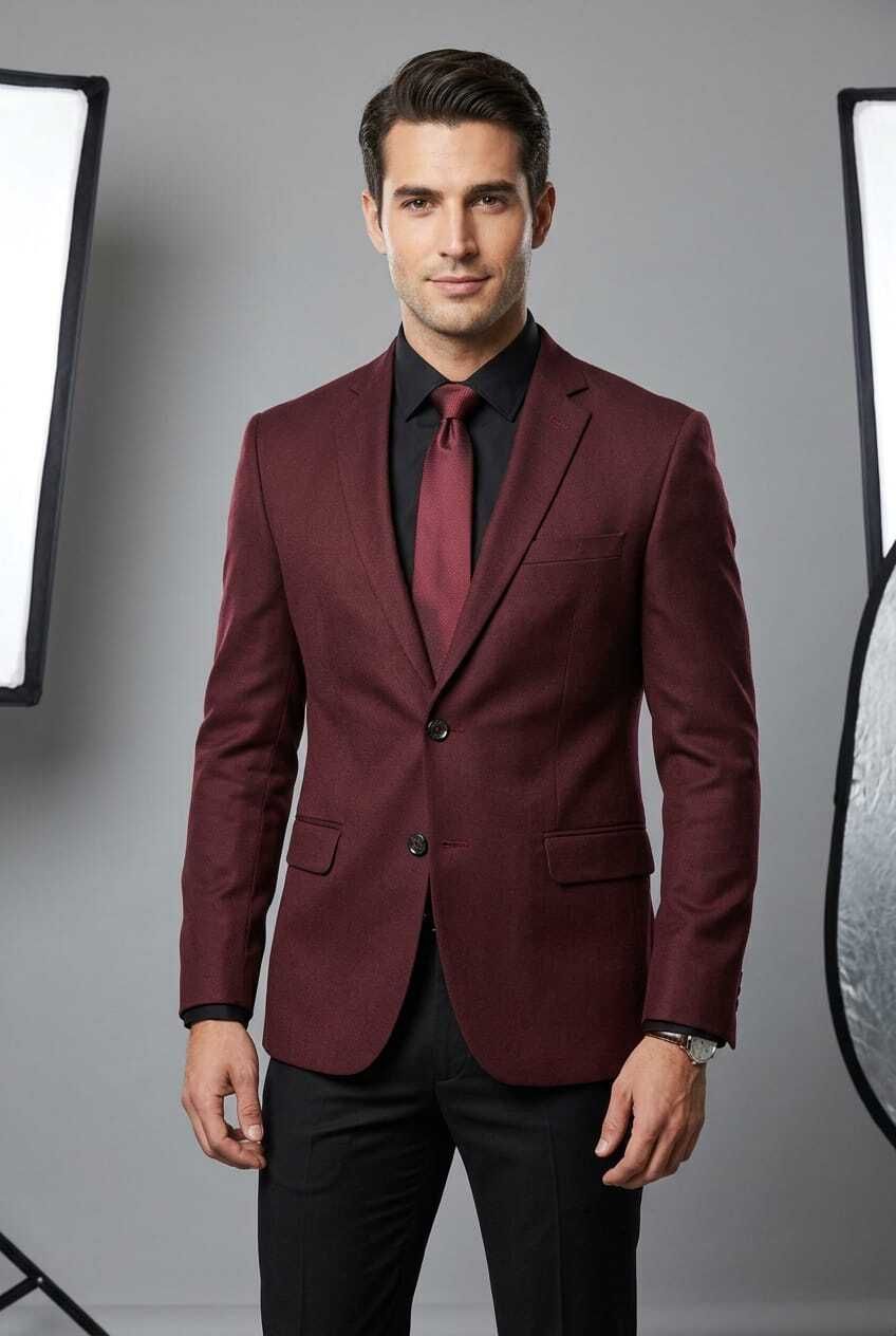 asthetic Men Solid Single Breasted Party, Festive, Formal, Wedding, Casual Blazer-picture-19