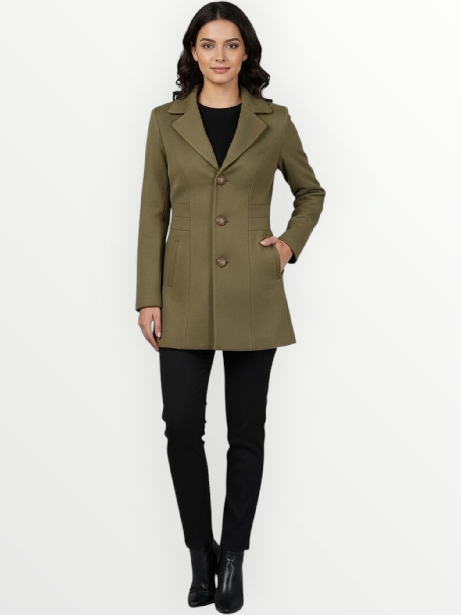 pepzo Women Solid Double Breasted Casual Blazer-picture-27