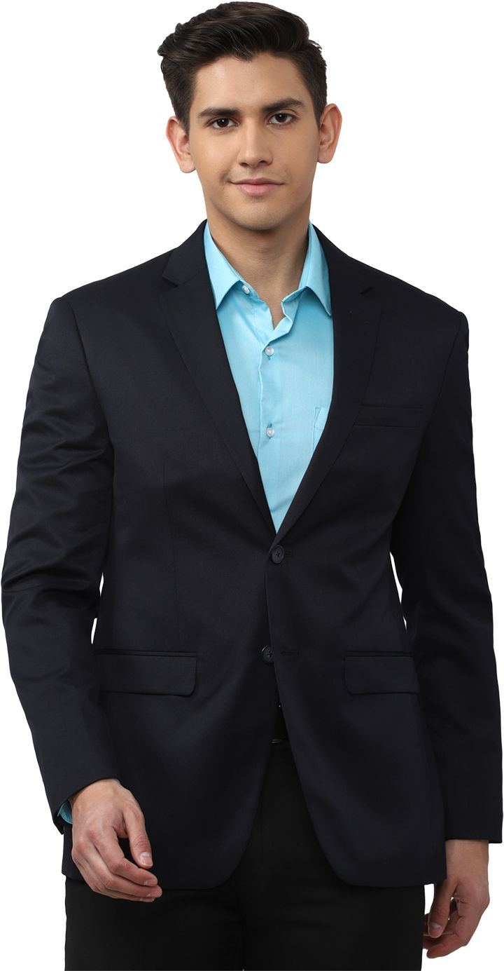 peter england Men Solid Single Breasted Formal Blazer-picture-23