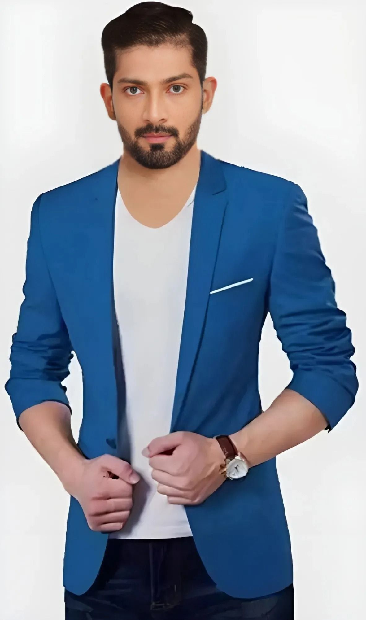 darbar in Men Solid Single Breasted Casual, Formal, Party, Festive & Wedding Blazer-picture-2