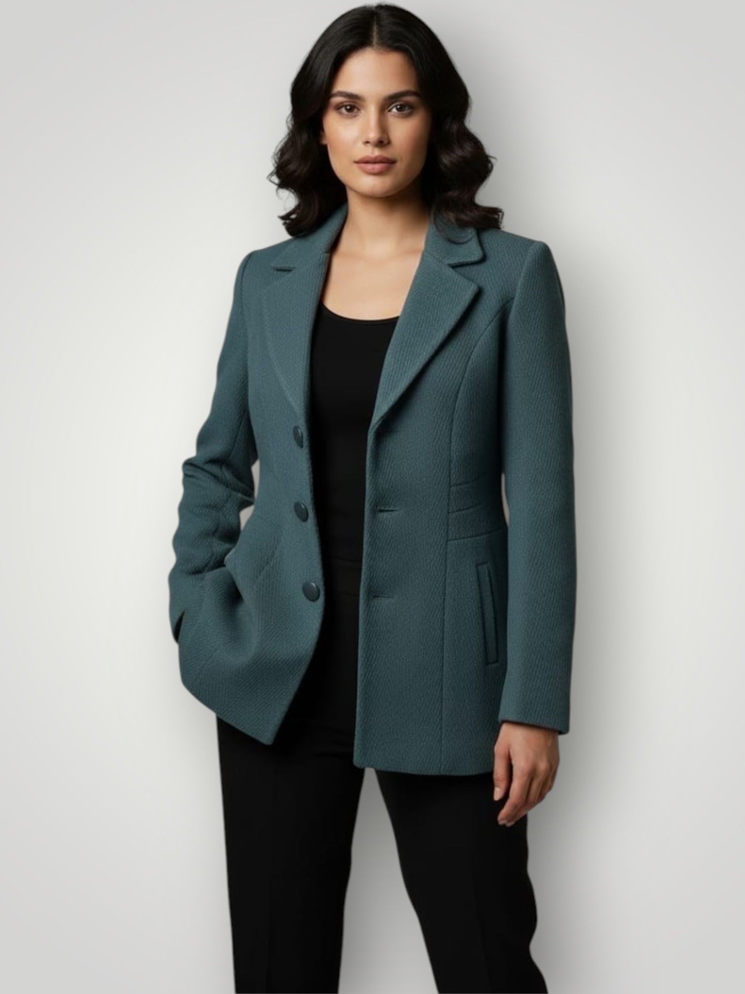 pepzo Women Solid Double Breasted Casual Blazer-picture-20