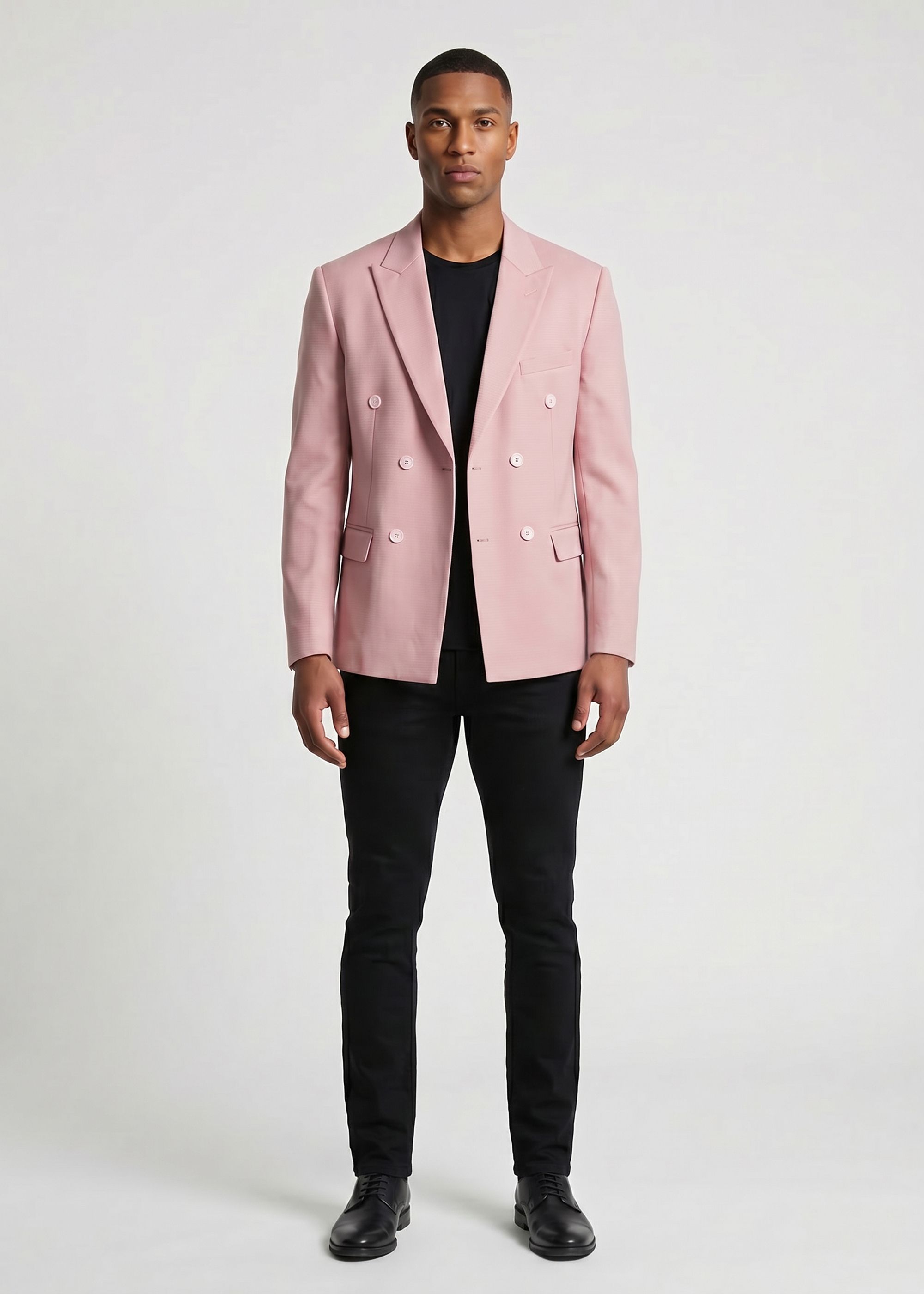 killer Men Solid Double Breasted Casual Blazer-picture-13