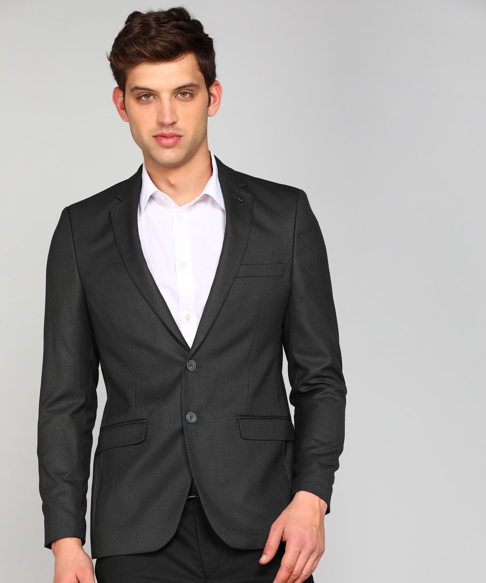 raymond Men Self Design Single Breasted Formal Blazer-picture-17