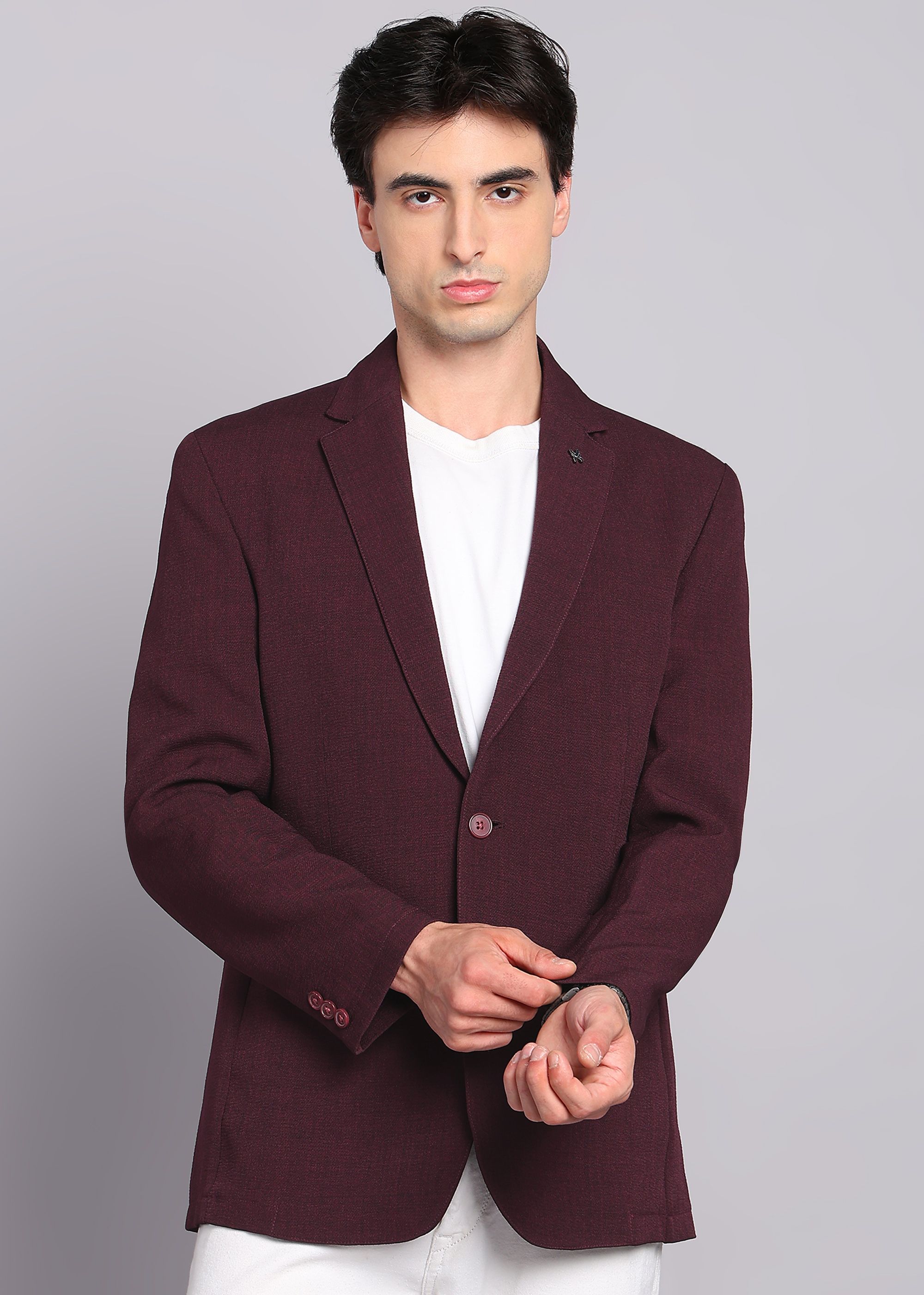 killer Men Solid Single Breasted Casual Blazer-picture-23