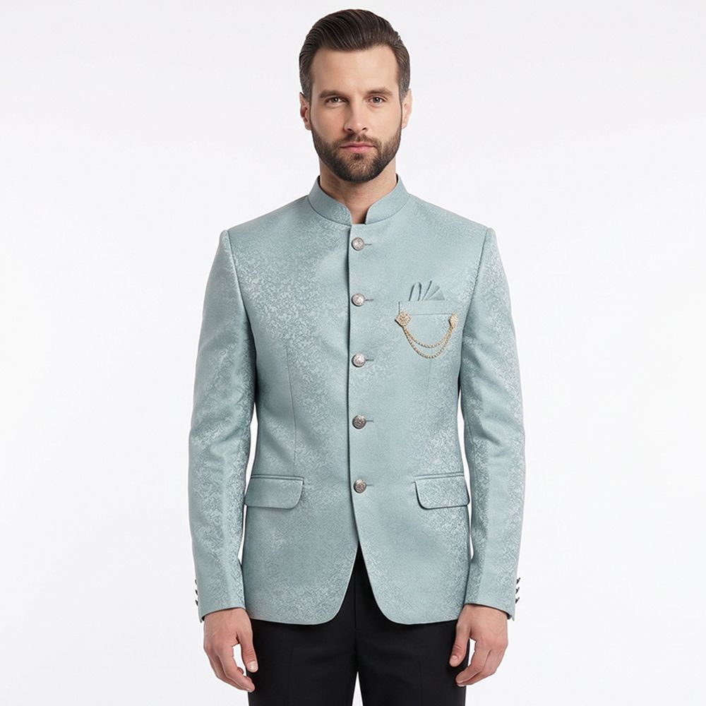 blazer world Men Self Design Bandhgala Festive, Wedding, Festive & Wedding Blazer-picture-42