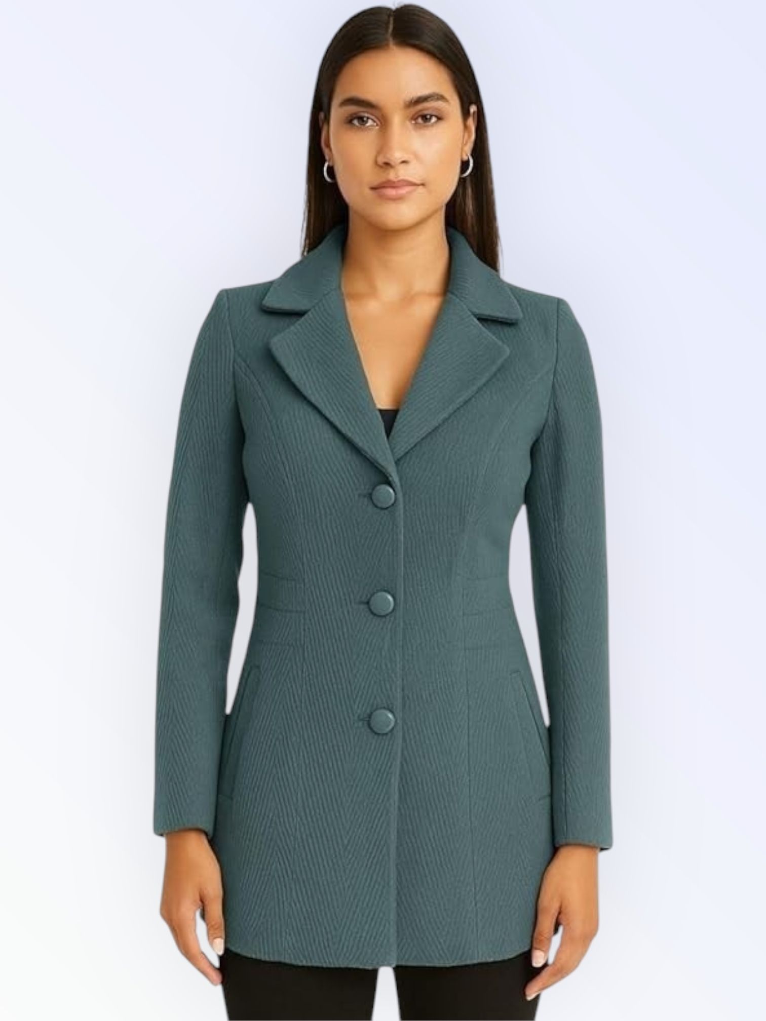 pepzoo Women Solid Double Breasted Casual Blazer-picture-32