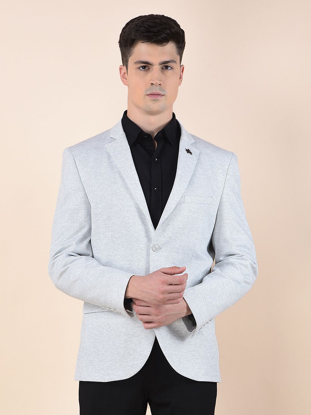 cantabil Men Self Design Single Breasted Casual Blazer-picture-33