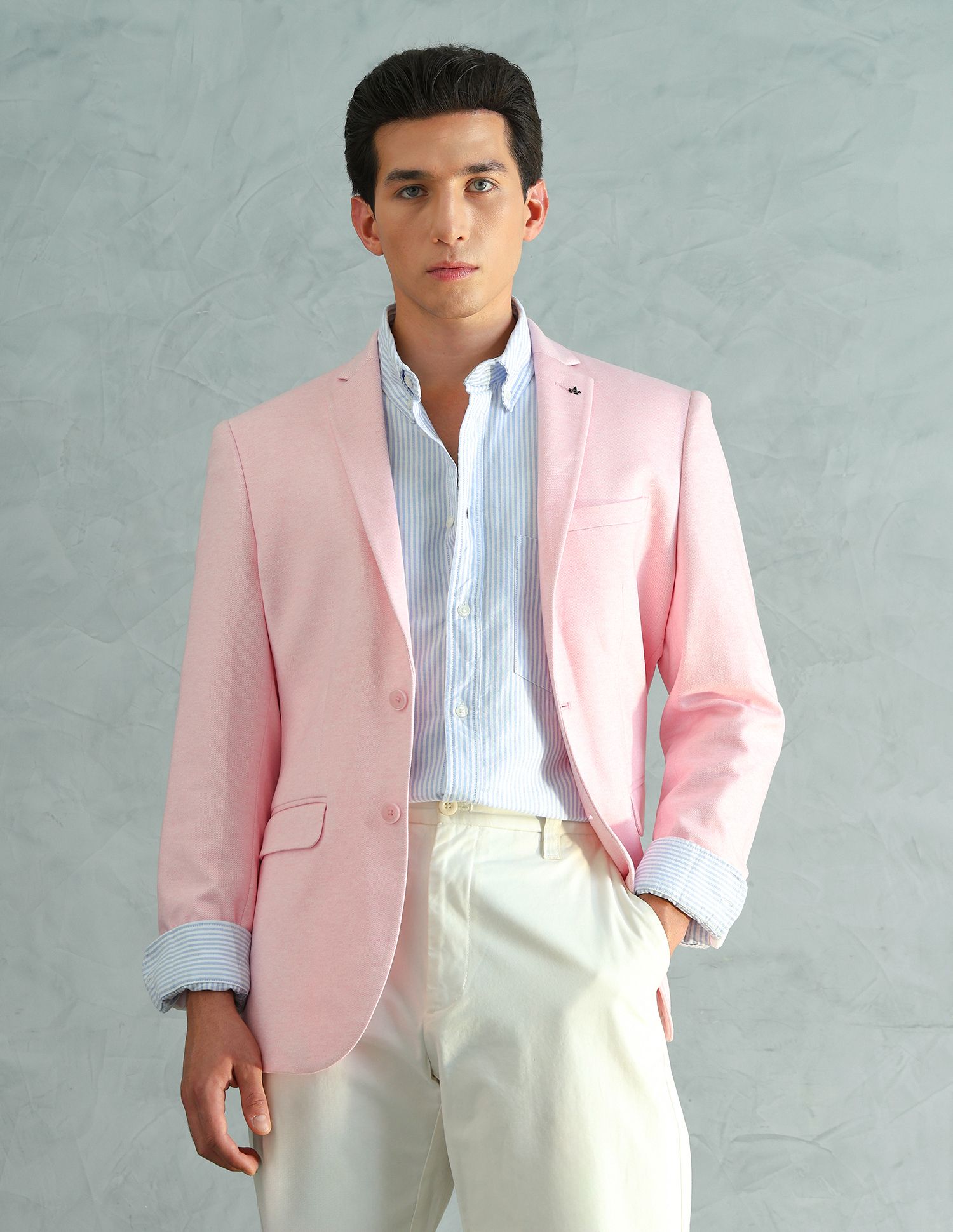 arrow Men Solid Single Breasted Formal Blazer-picture-27