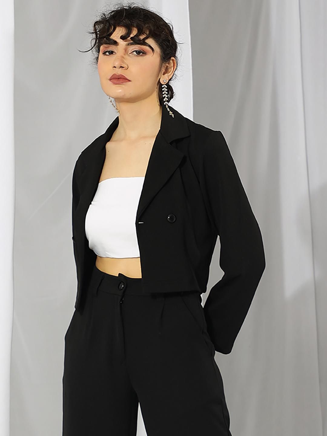 kotty Women Solid Single Breasted Casual Blazer-picture-35
