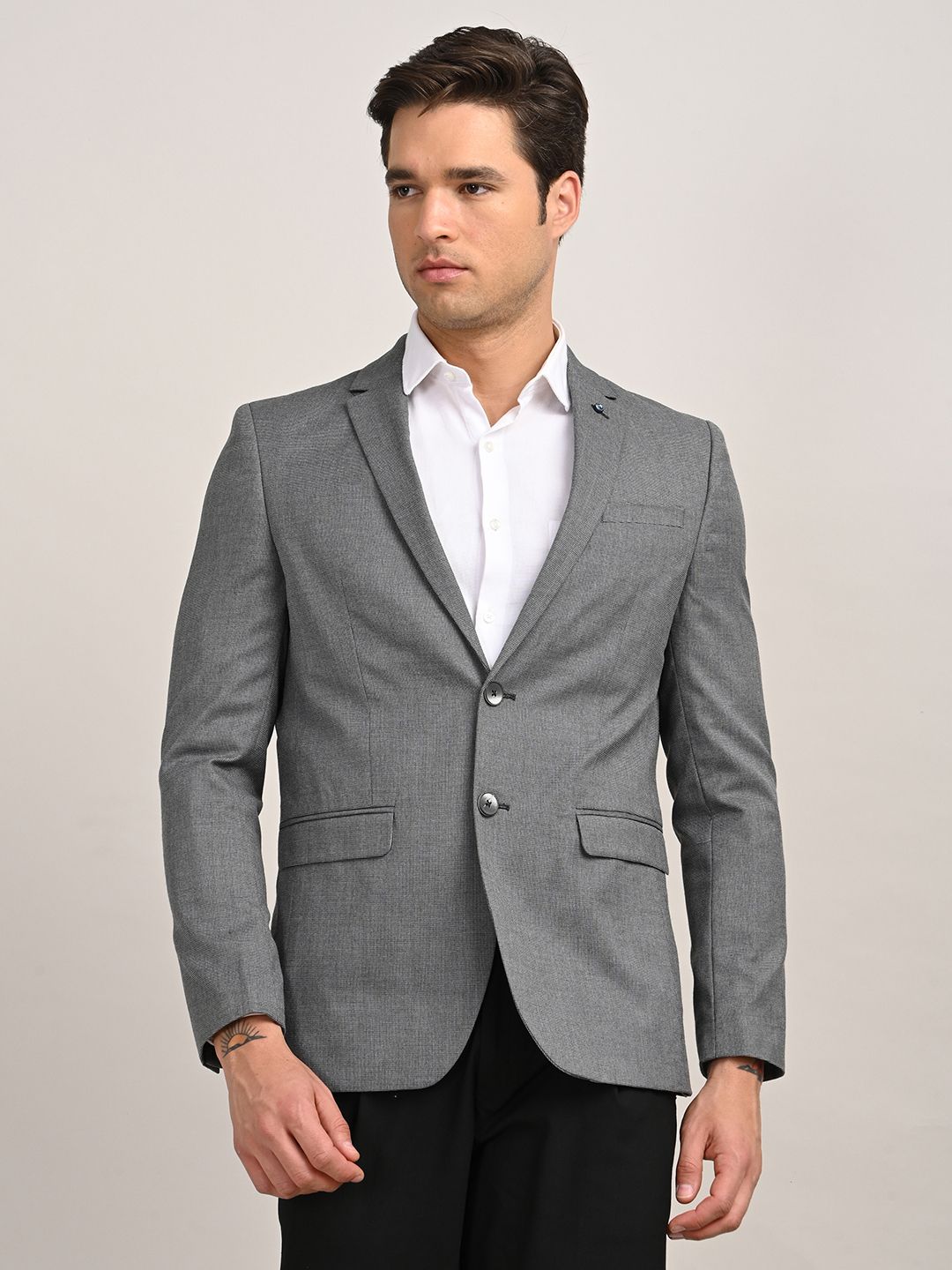 turtle Men Self Design Single Breasted Casual Blazer-picture-10