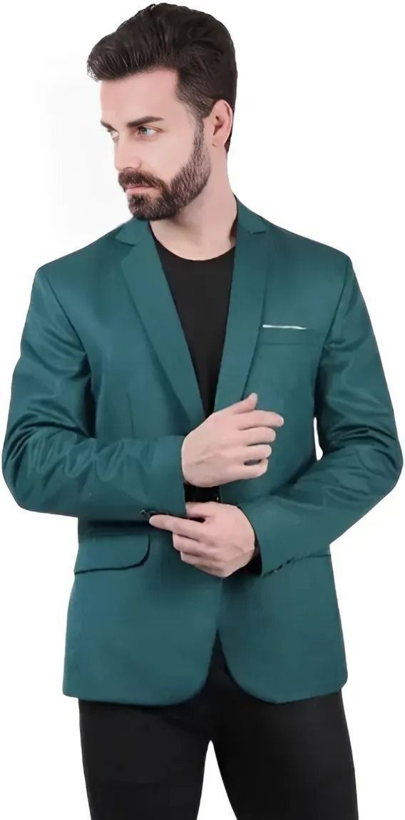 darbar in Men Solid Single Breasted Casual, Formal, Festive & Wedding Blazer-picture-0