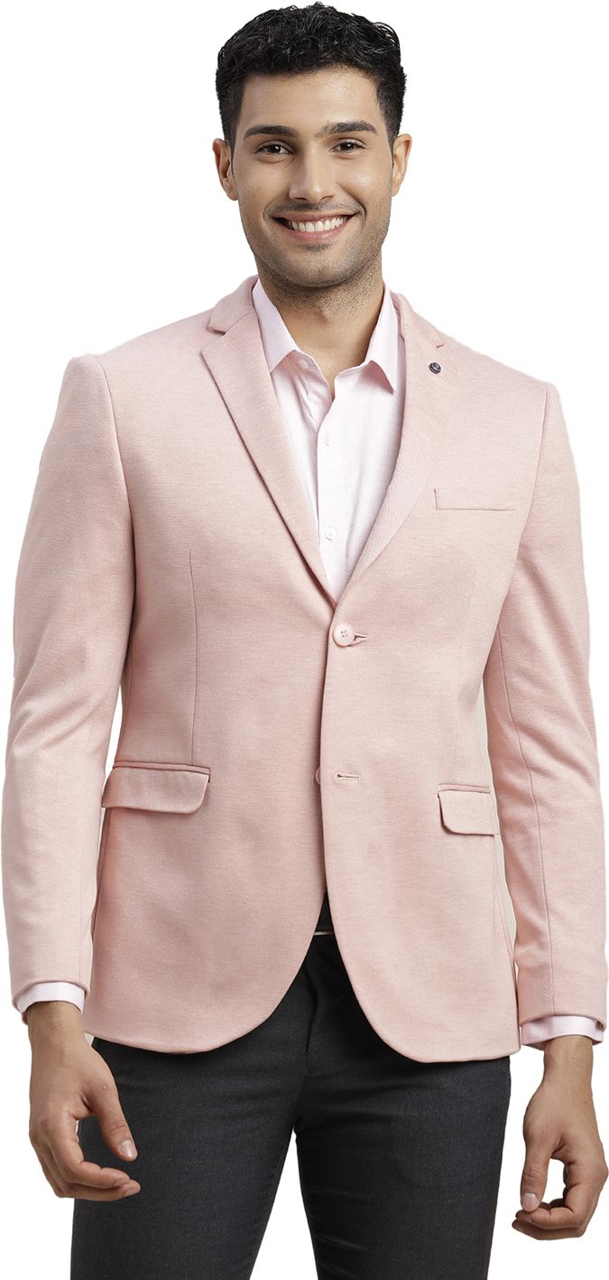 Men Solid Single Breasted Casual Blazer-image-49