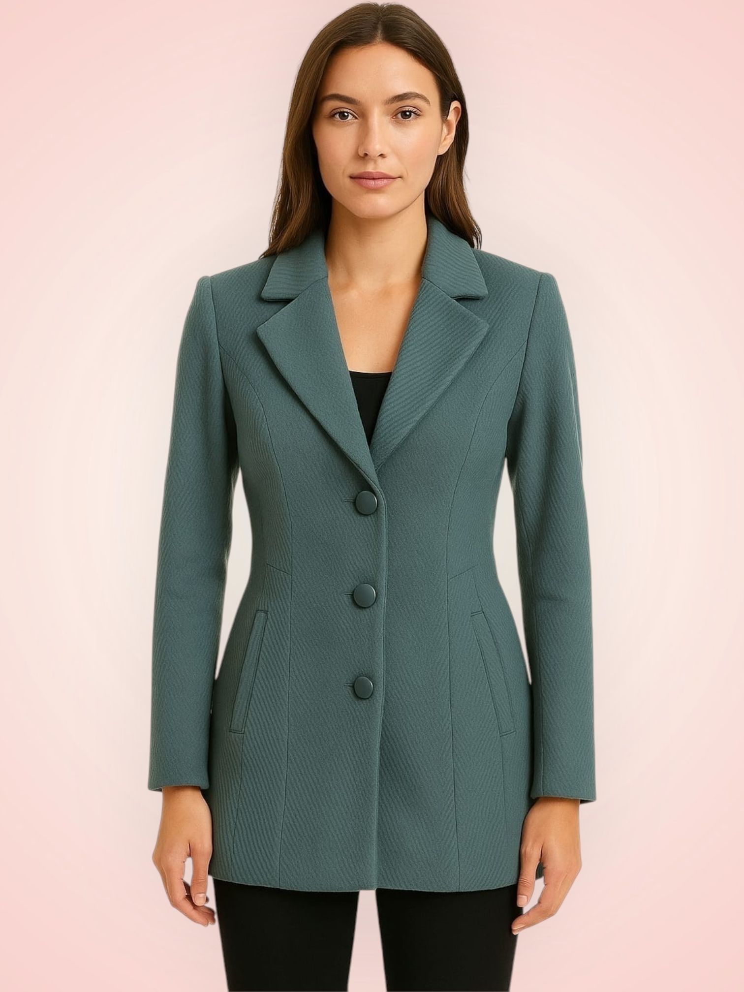 pepzo Women Solid Double Breasted Casual Blazer-picture-19
