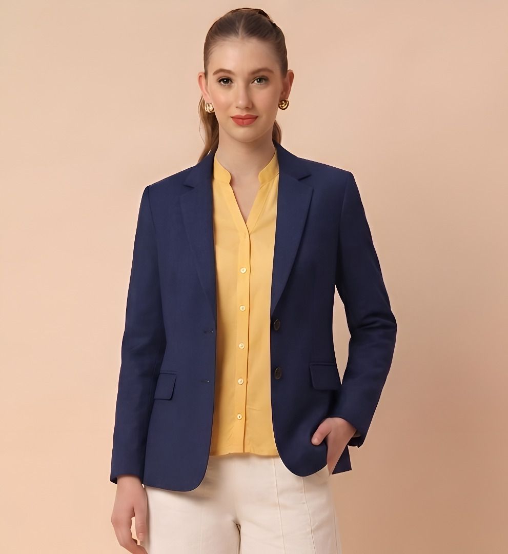 cadmon Women Solid Single Breasted Casual Blazer-picture-30