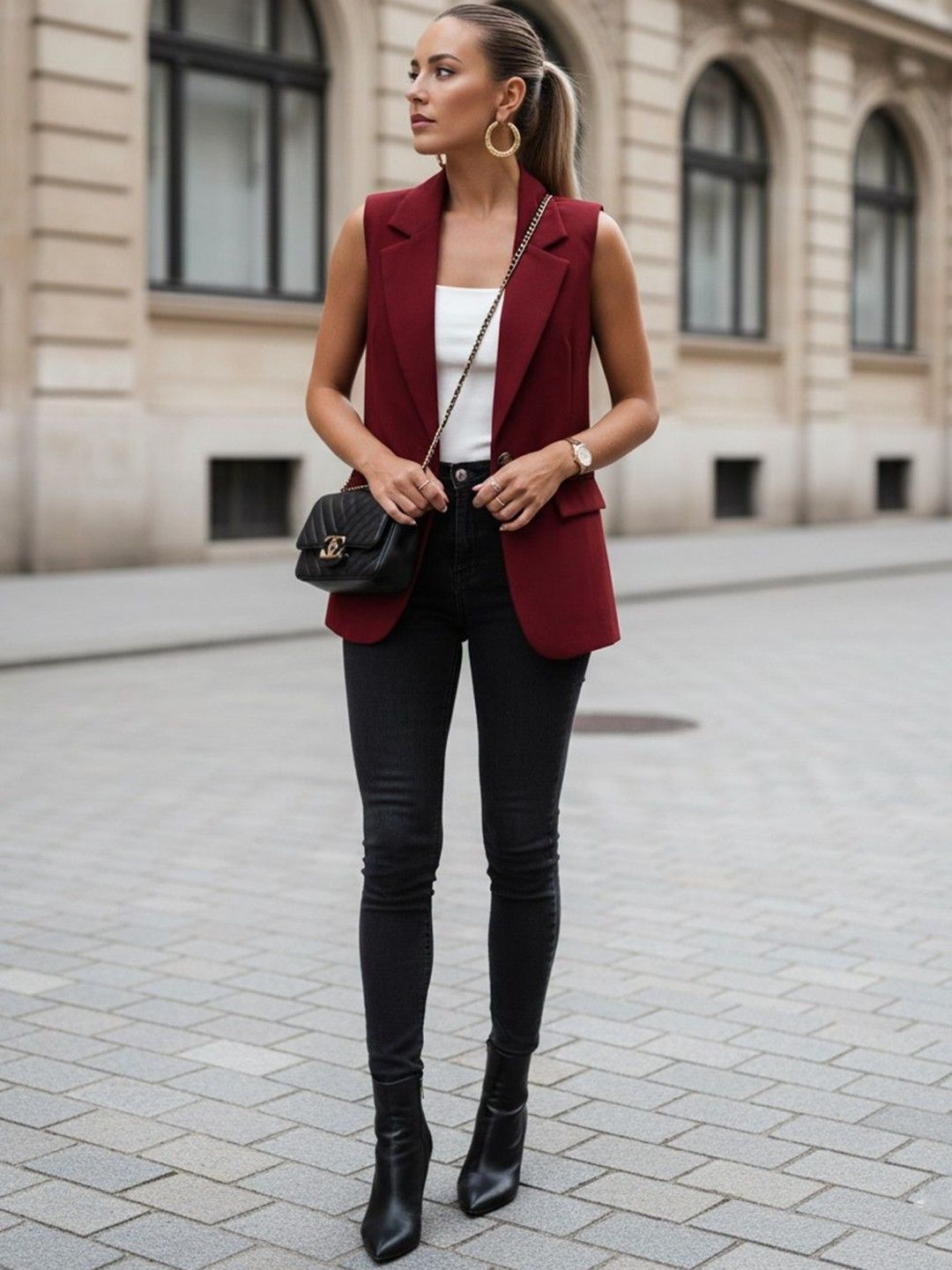 mast & harbour Women Solid Single Breasted Casual Blazer-picture-14